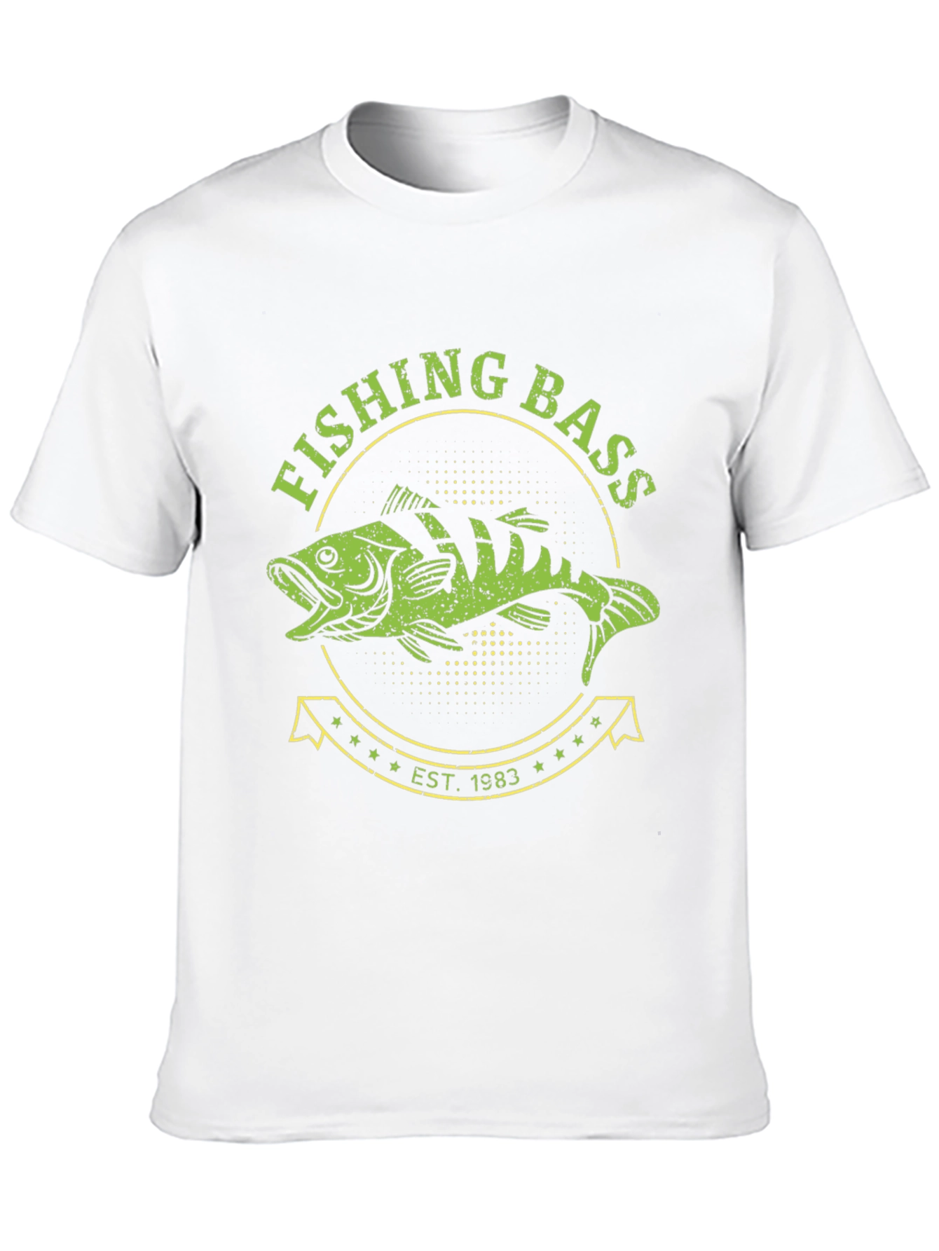 Black Fishing Bass Est. 1983 Black T-Shirt view 10