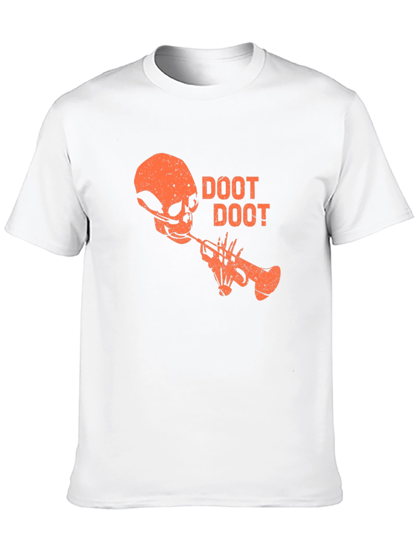 Black Doot Doot Skull Trumpet Graphic Tee - Black view 10