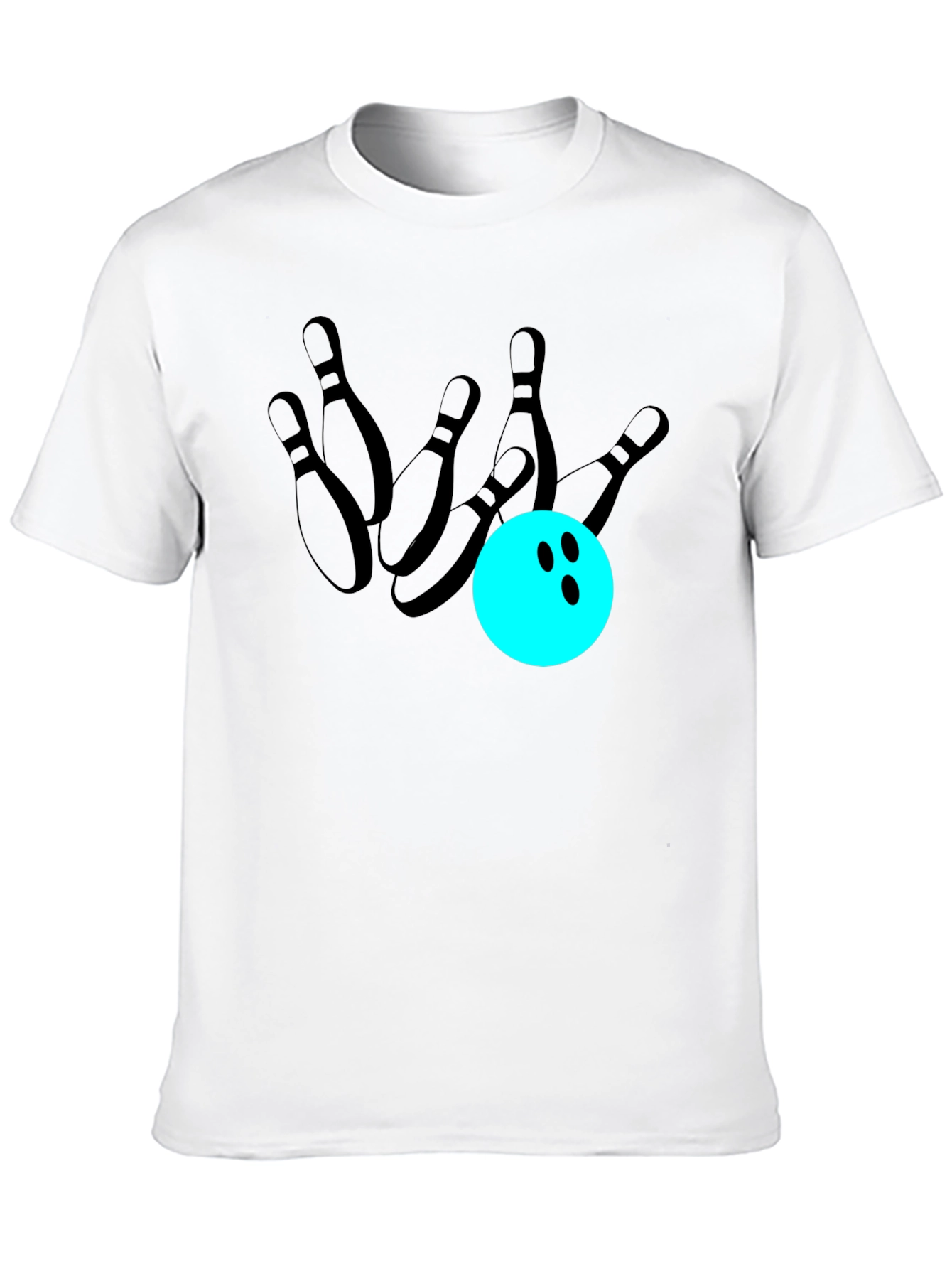 Black Bowling Strike T-Shirt - Casual Graphic Tee view 10