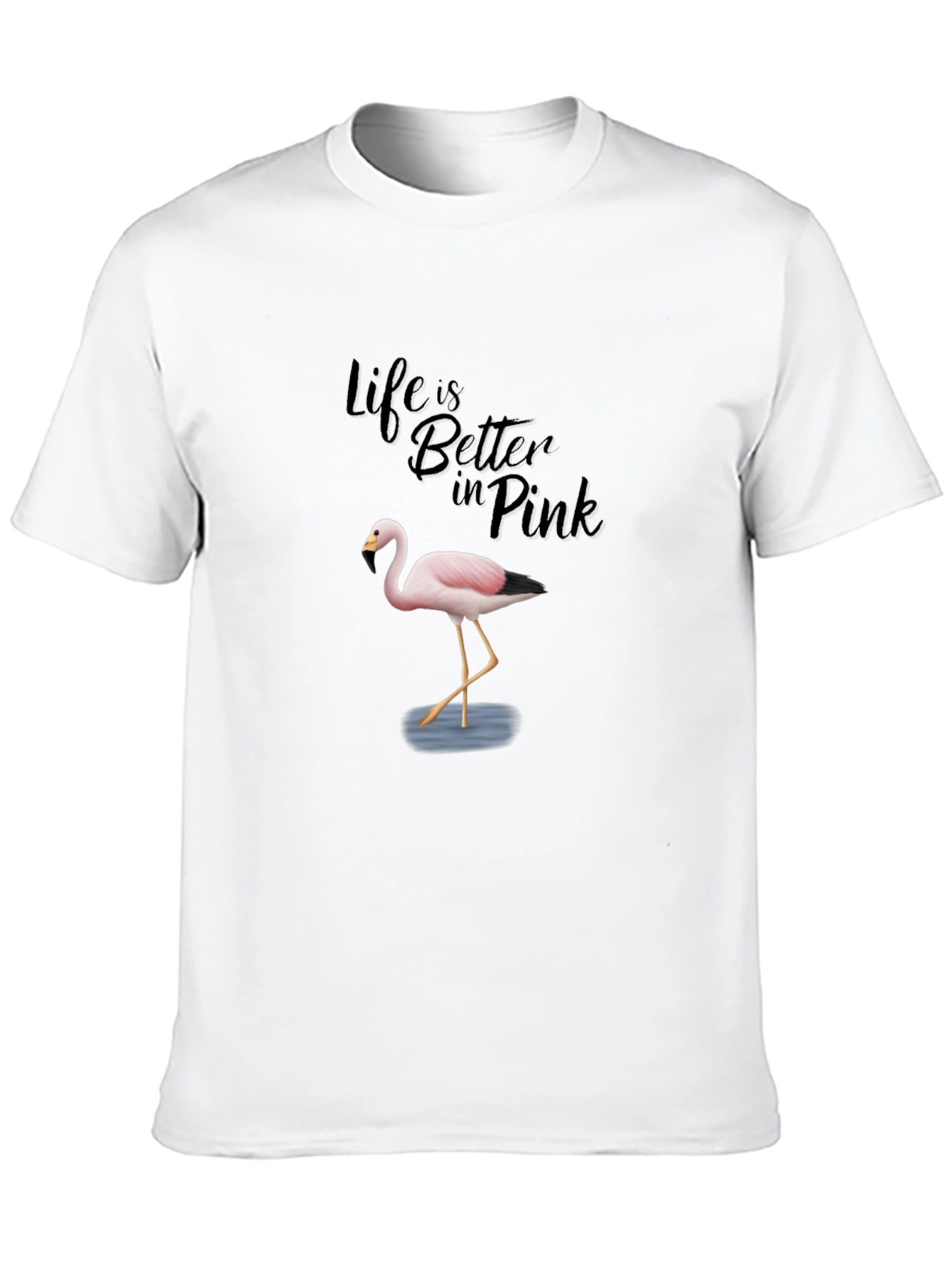 Black Life is Better in Pink Flamingo T-Shirt view 10