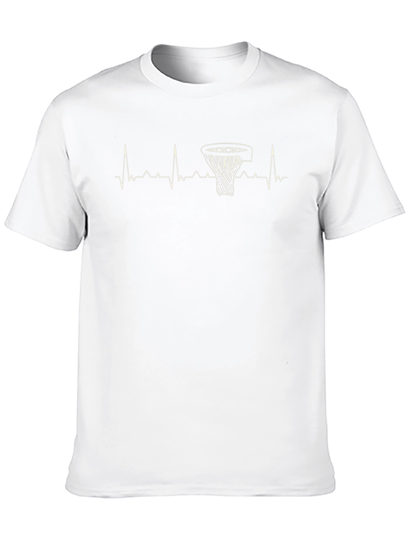 Black Basketball Heartbeat T-Shirt view 10