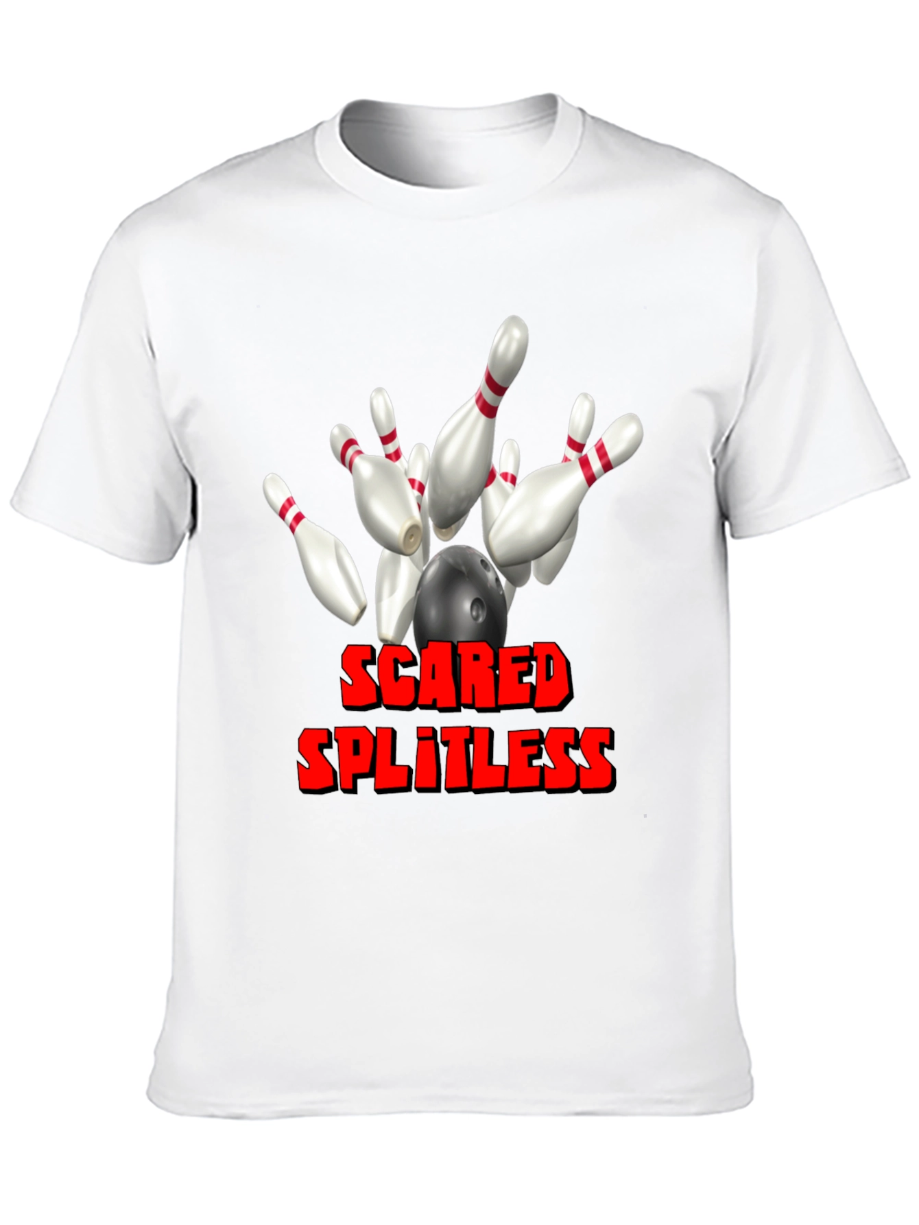 Black Scared Splitless Bowling Graphic Tee view 10
