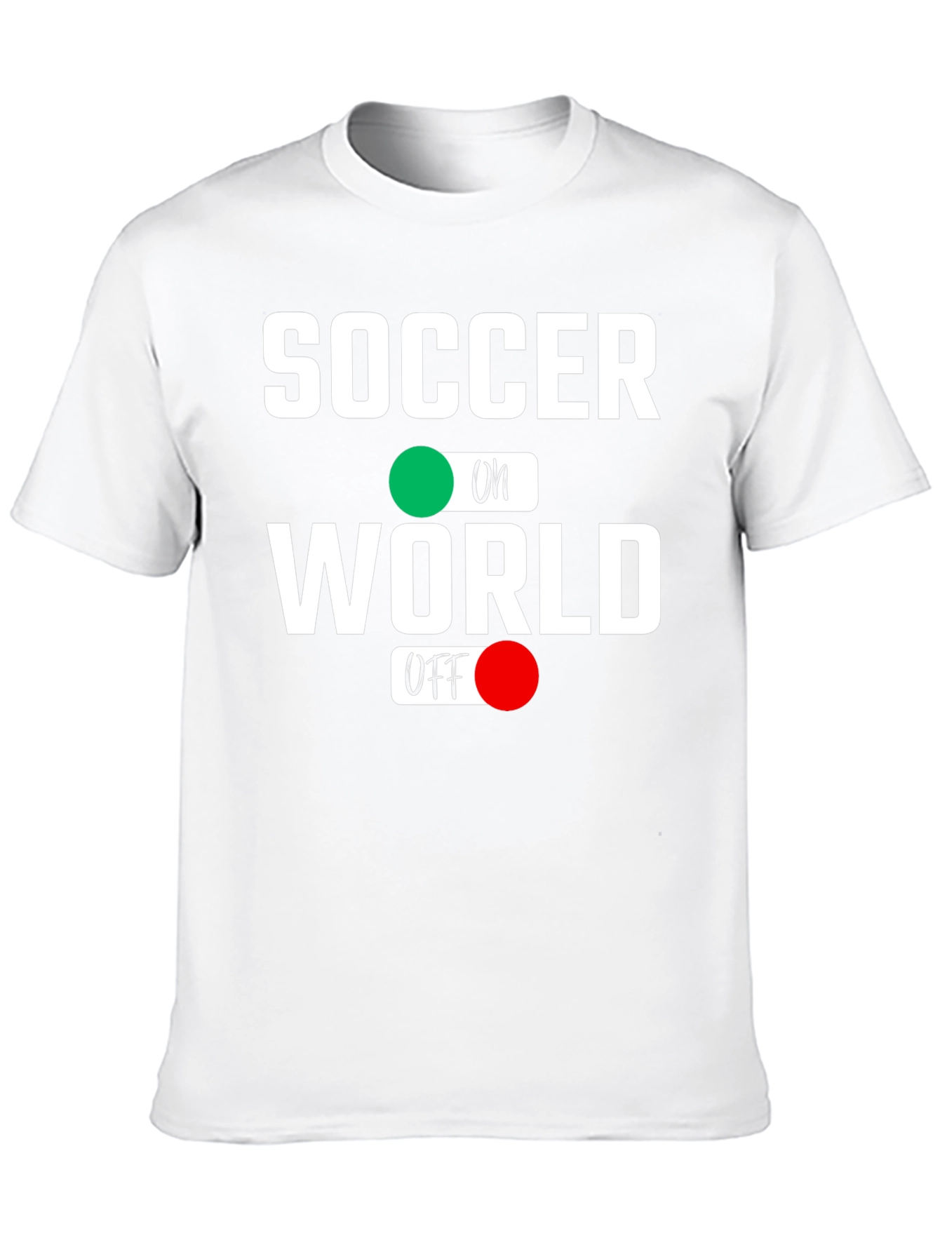 Black Soccer On World Off Graphic Tee view 10