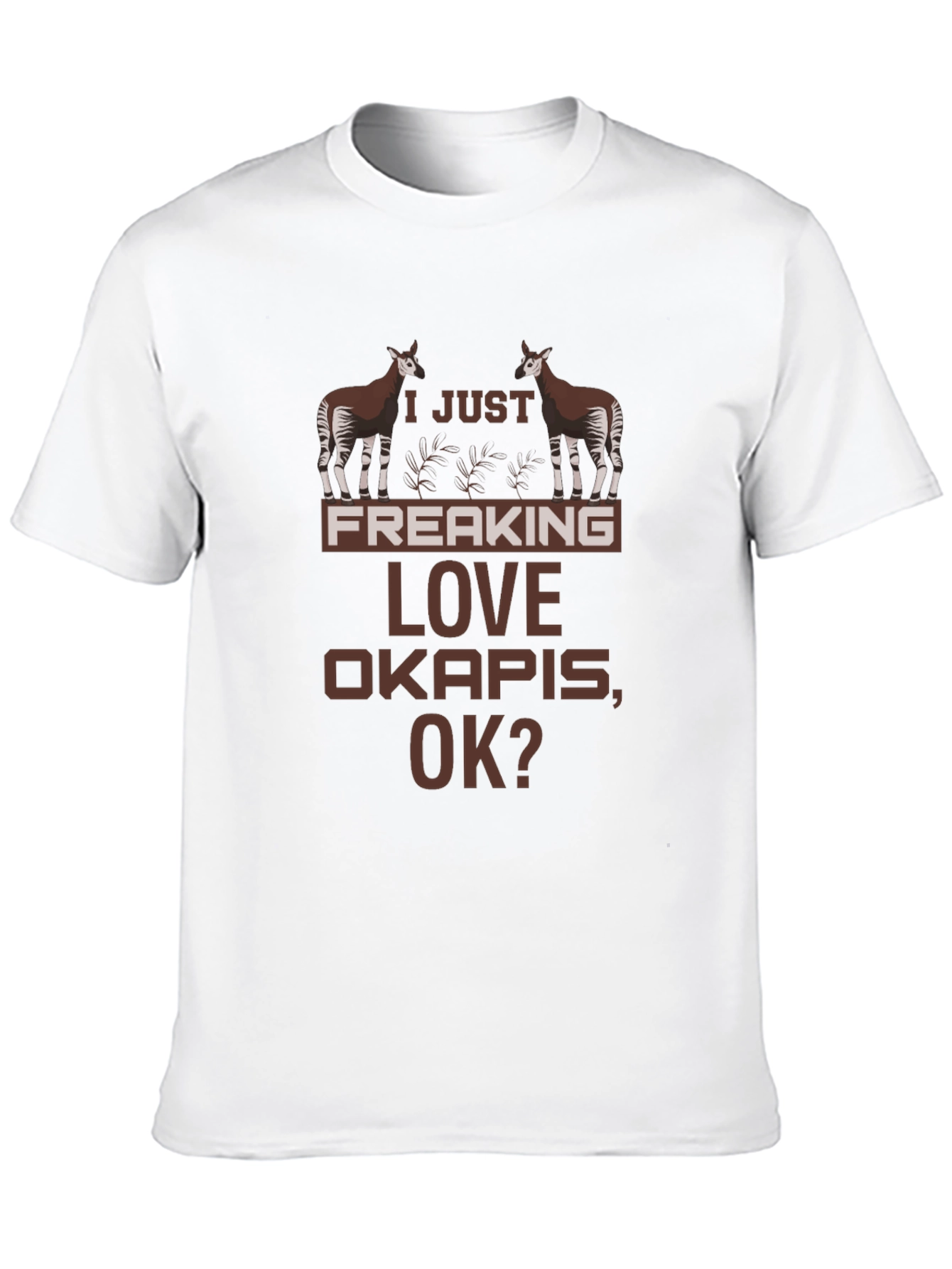 Black I Love Okapis Graphic T-Shirt view 10