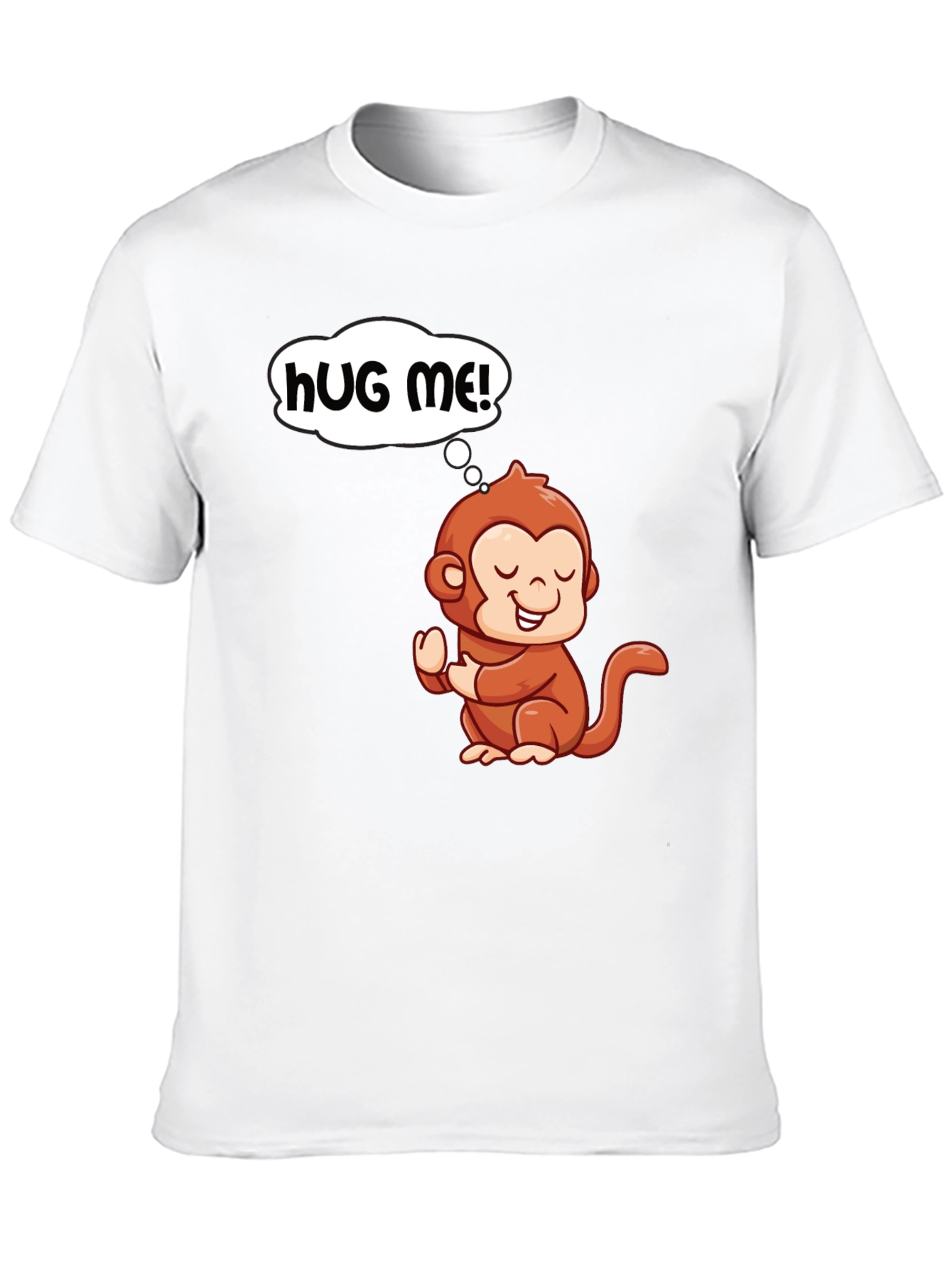 Cute Monkey Graphic T-Shirt - Hug Me! - 10