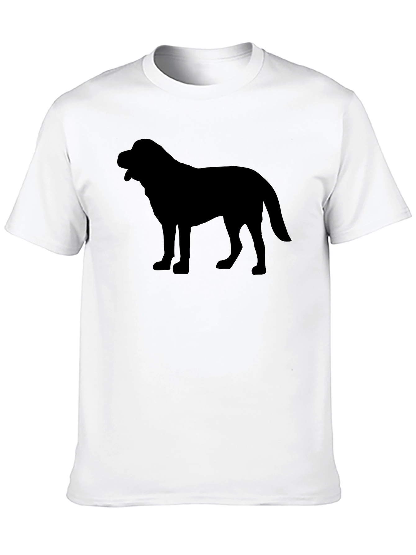 Black Dog Silhouette Graphic Tee - Classic Black T-Shirt view 10