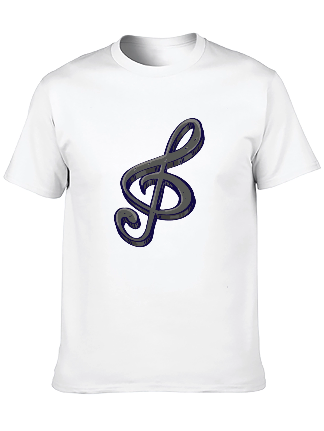 Black Treble Clef Graphic Tee view 10