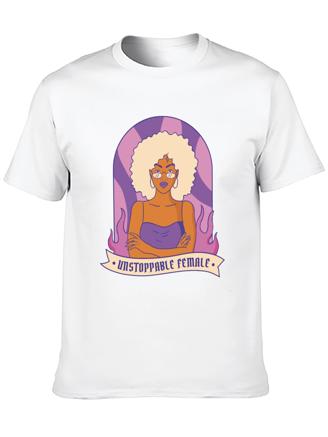 Black Unstoppable Female Graphic Tee - Black Cotton Blend view 10