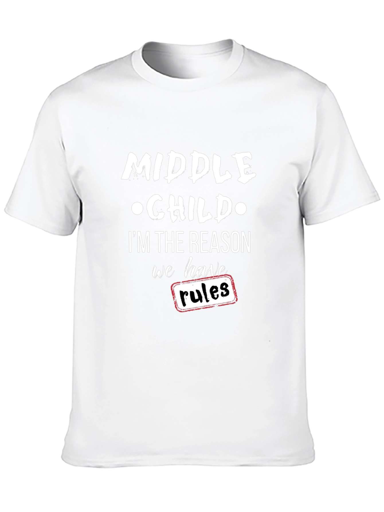 Black Middle Child Reason for Rules Black T-Shirt view 10