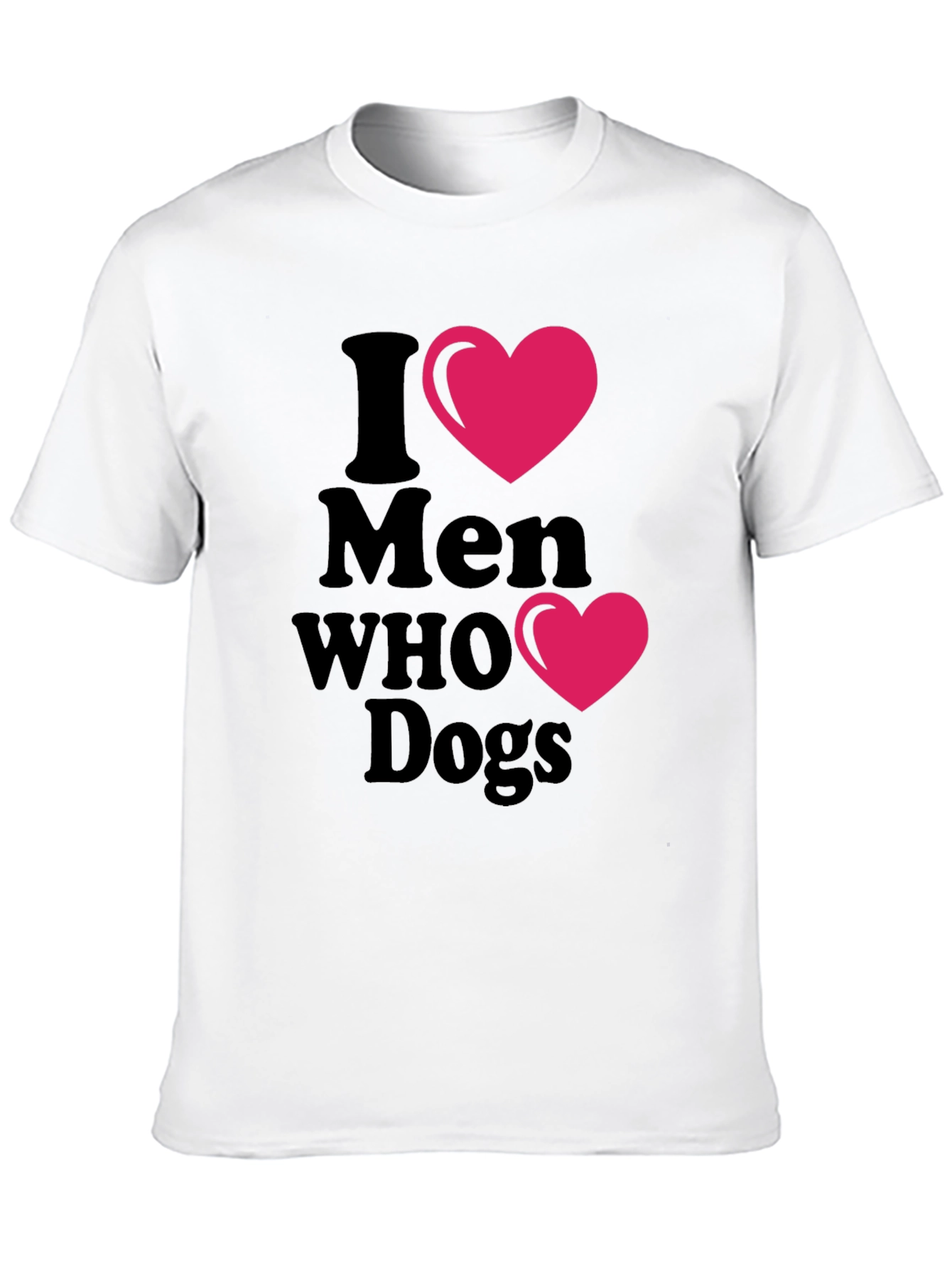 Black I Heart Men Who Love Dogs T-Shirt view 10
