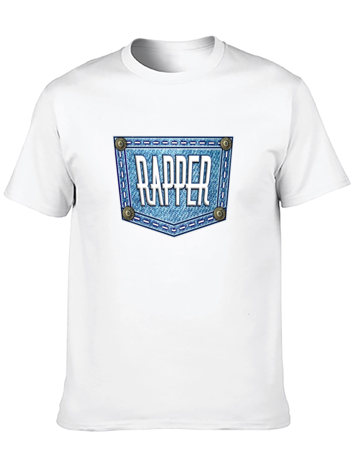 Black Rapper Denim Pocket T-Shirt view 10