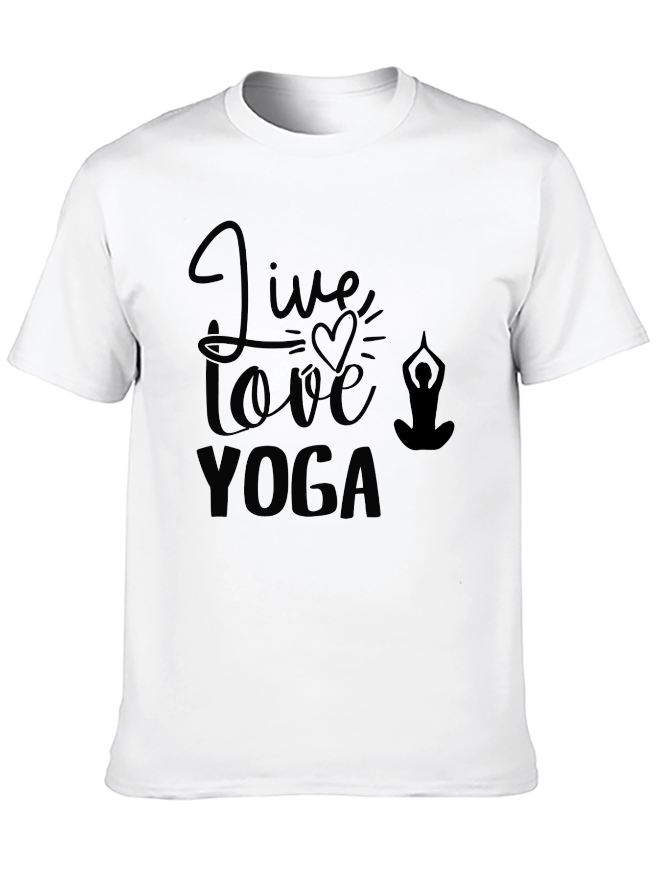 Black Live Love Yoga Graphic Tee - Stylish & Comfy view 10
