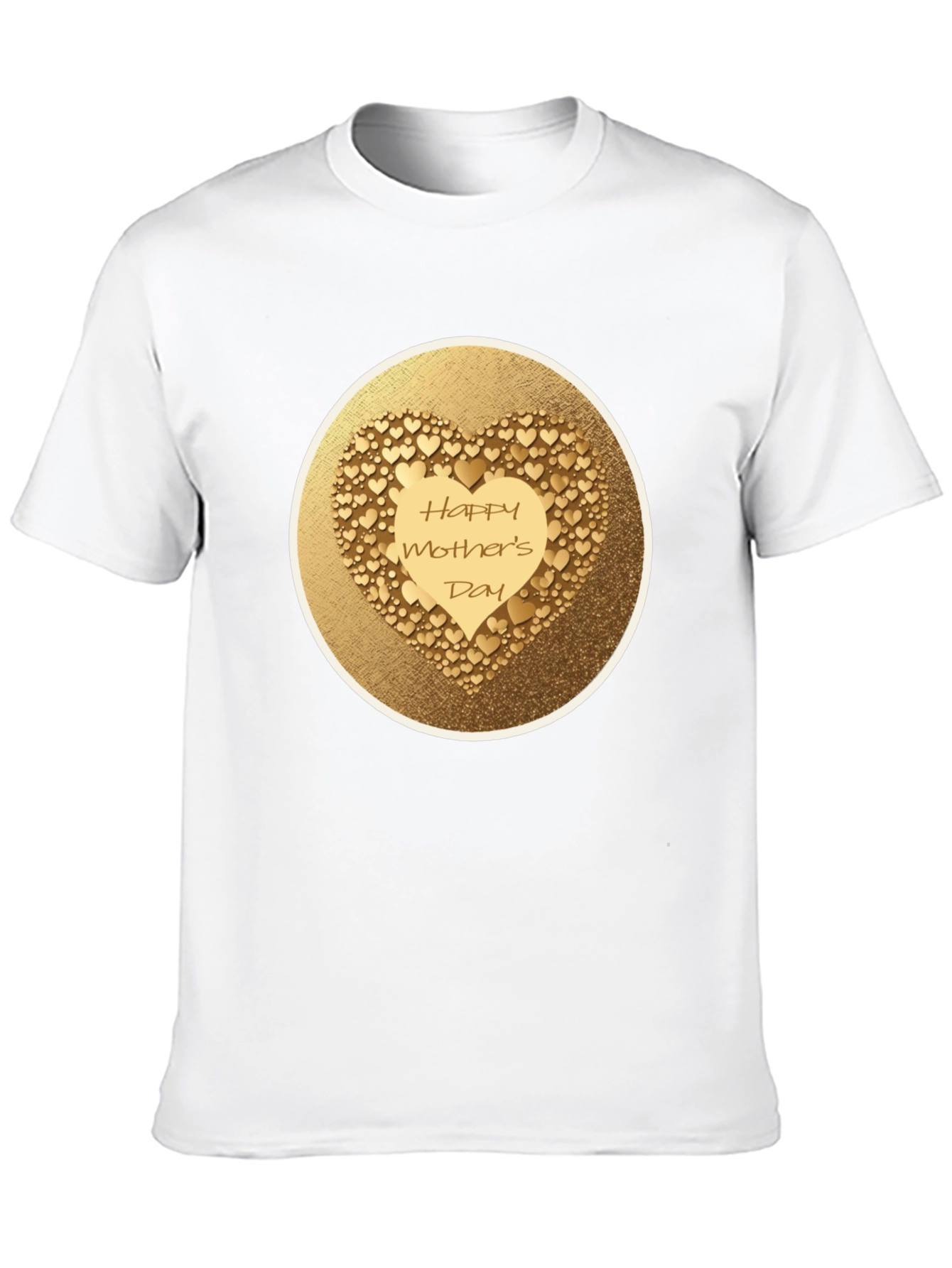 Black Happy Mother's Day Gold Heart Tee view 10