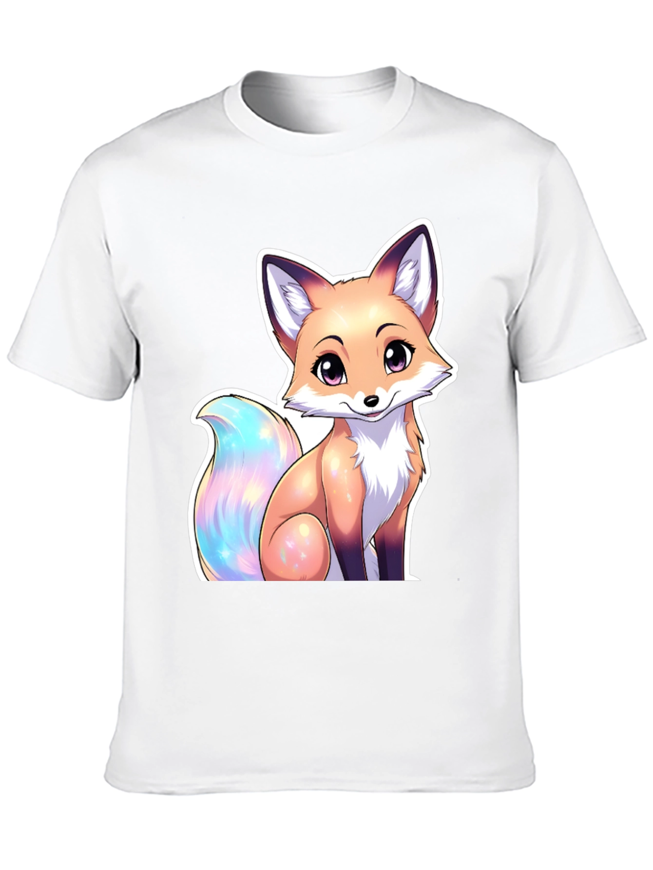 Black Cute Fox Graphic Tee - Stylish Animal Lover T-Shirt view 10