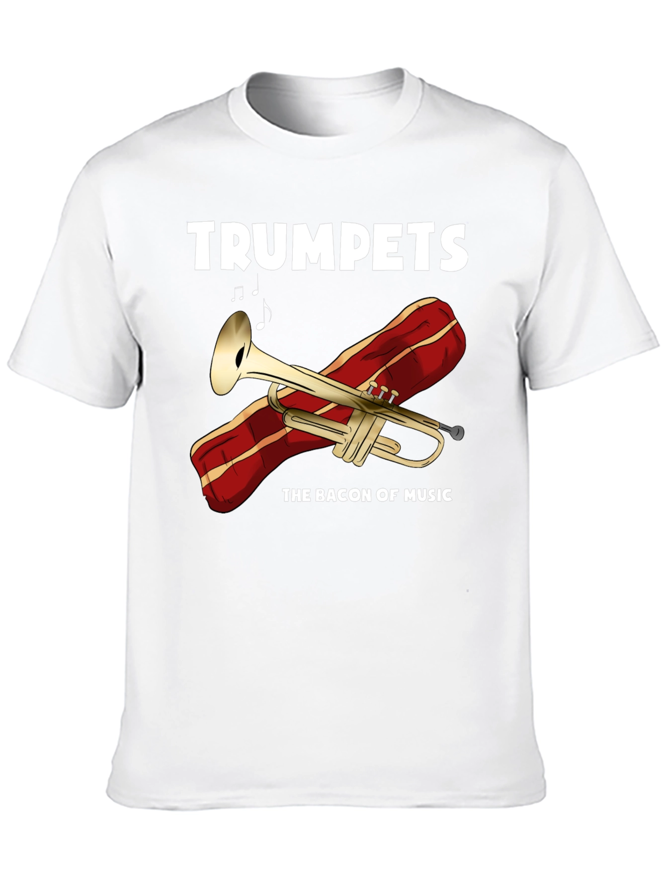 Black Trumpets The Bacon of Music T-Shirt view 10