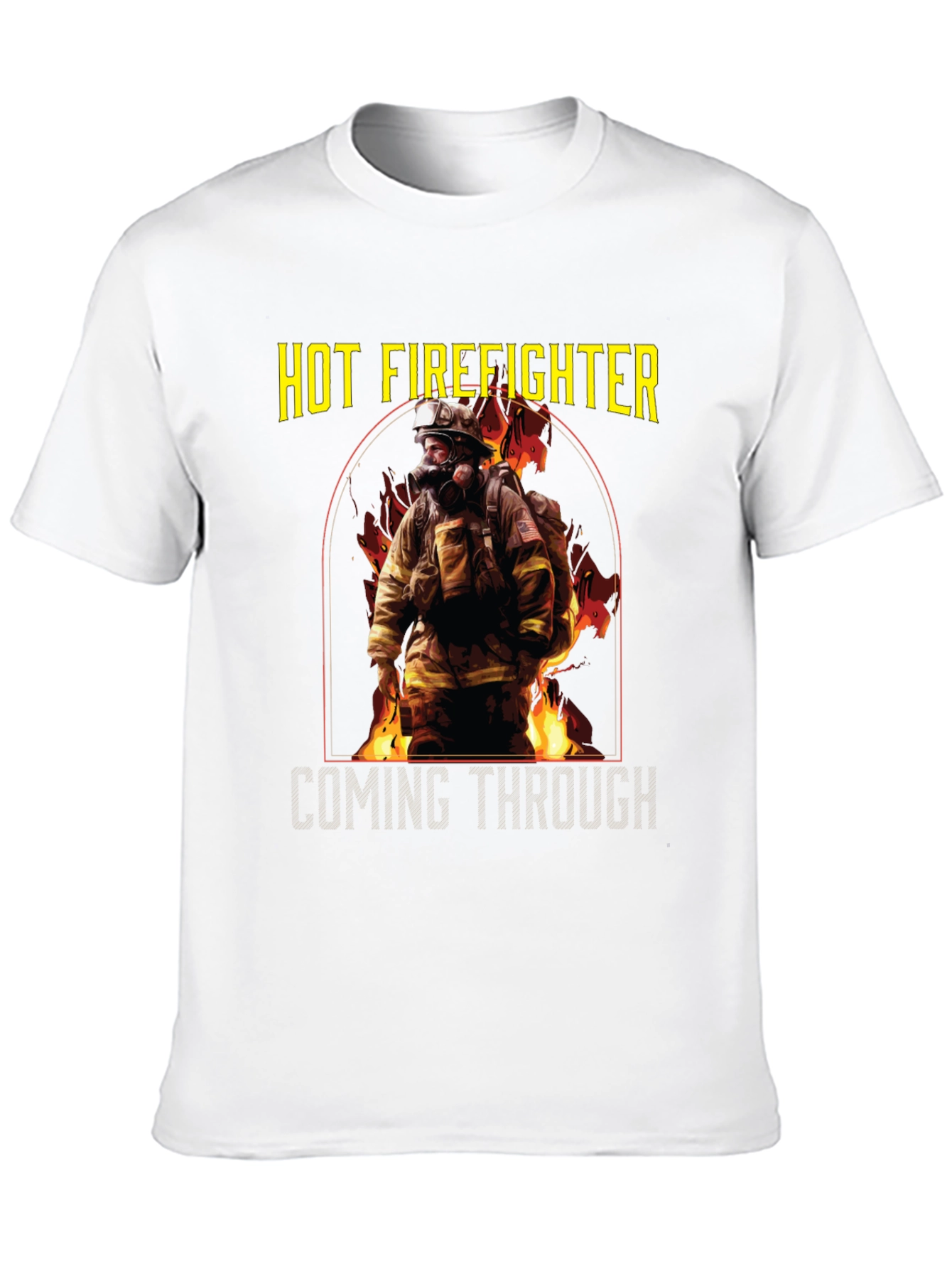 Black Hot Firefighter T-Shirt - Rescue Hero Tee view 10