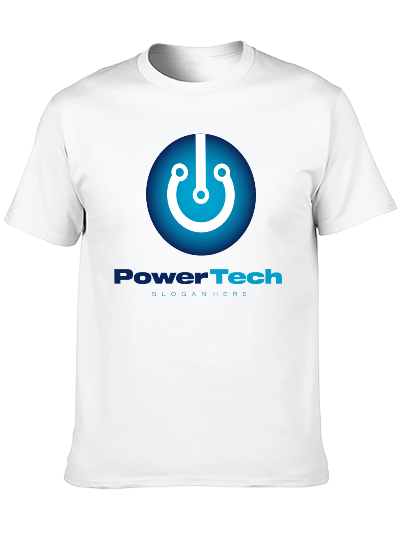 Black PowerTech Black T-Shirt - Modern Tech Design view 10
