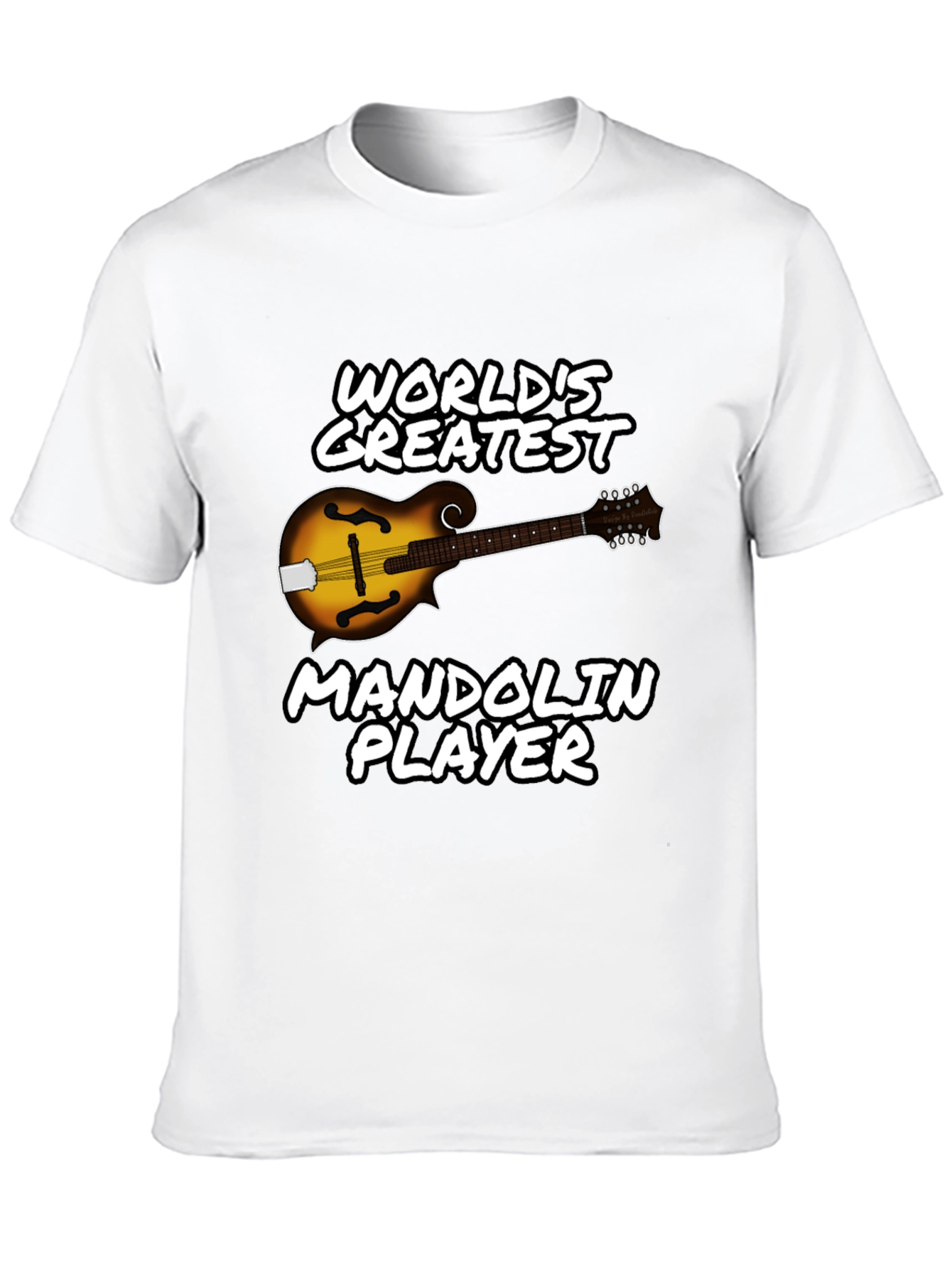 Black World's Greatest Mandolin Player T-Shirt view 10