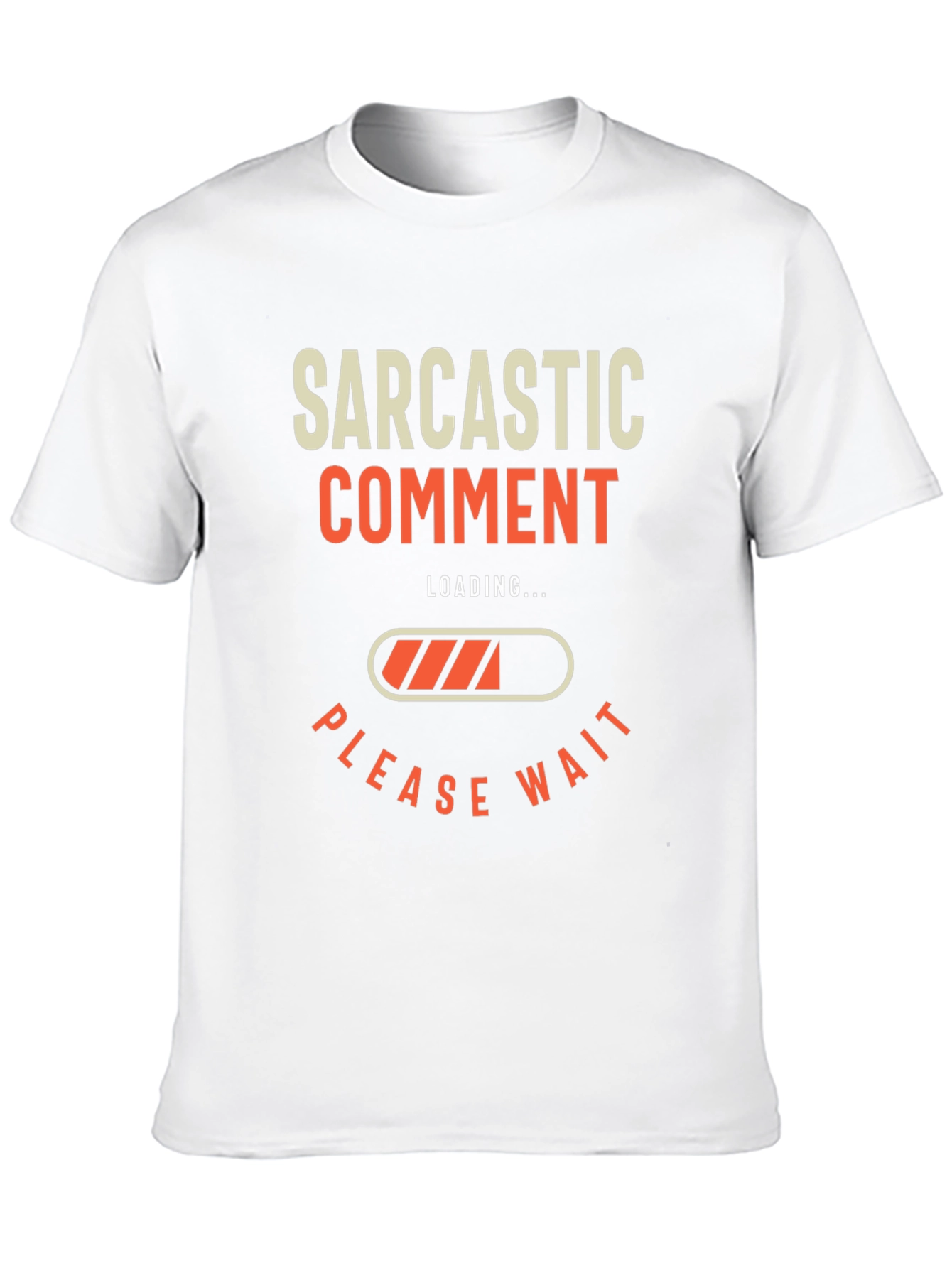 Black Sarcastic Comment Loading T-Shirt - Funny Graphic Tee view 10