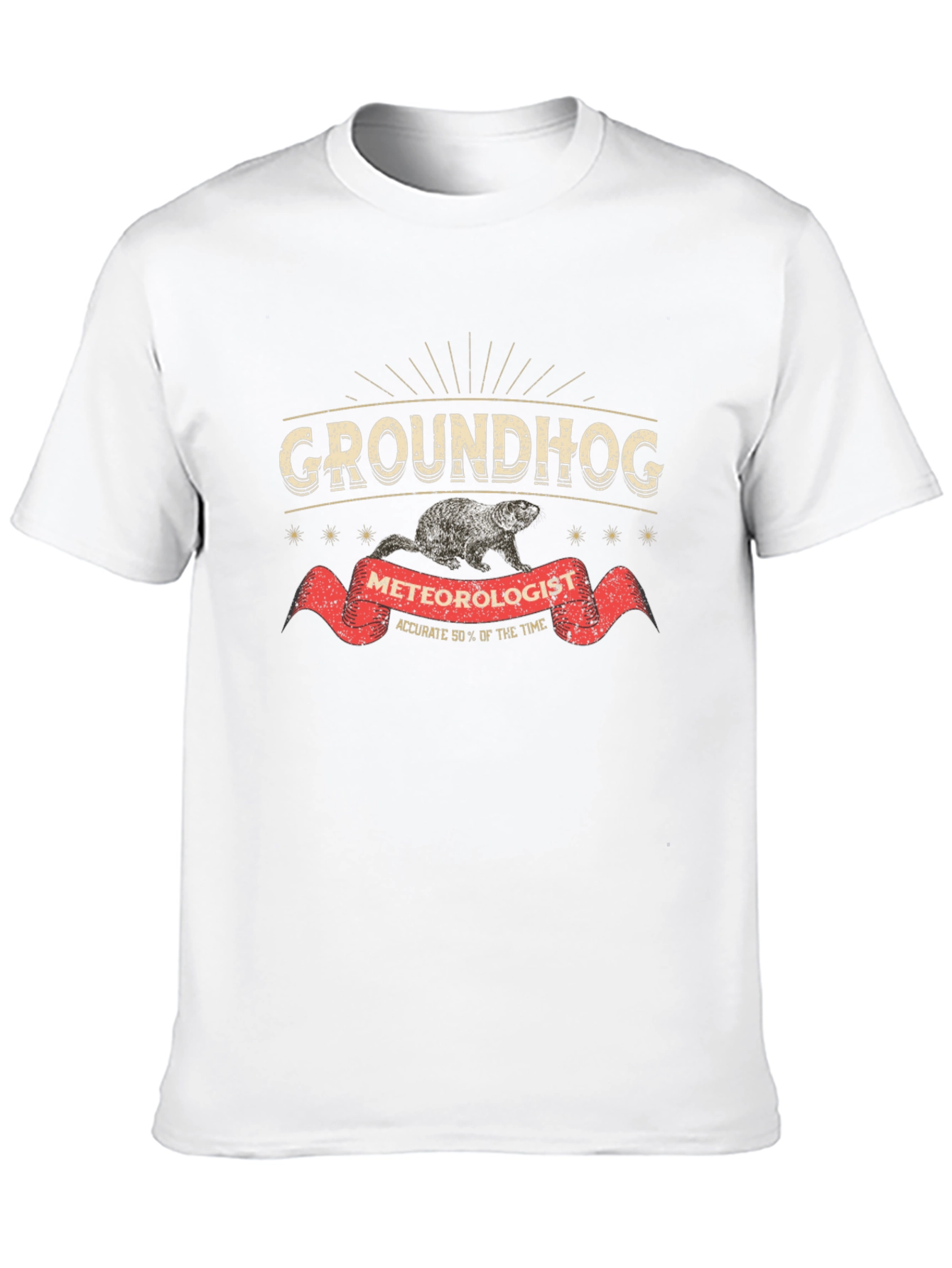 Black Groundhog Meteorologist Black T-Shirt view 10