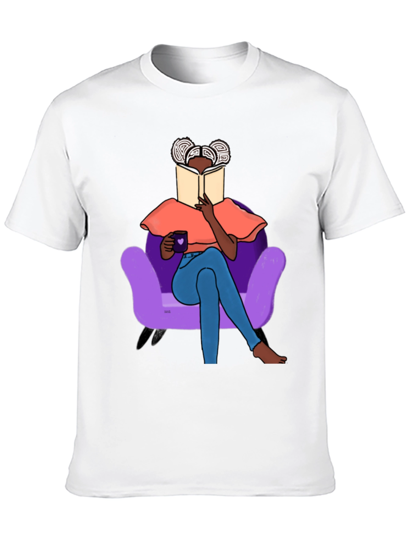 Black Cozy Reading T-Shirt - Book Lover's Tee view 10