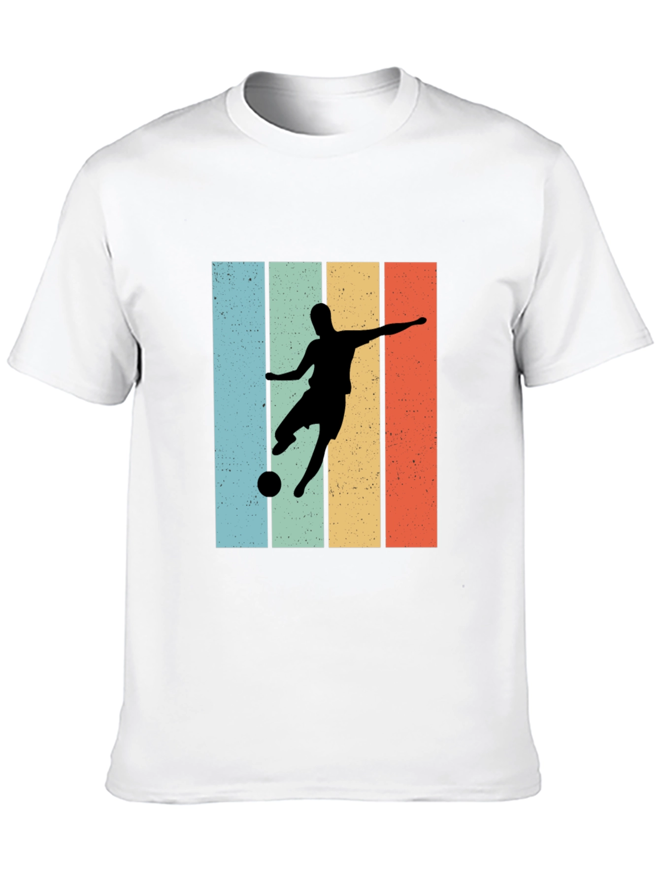 Black Retro Soccer Player Graphic Tee - Cool Casual Style view 10