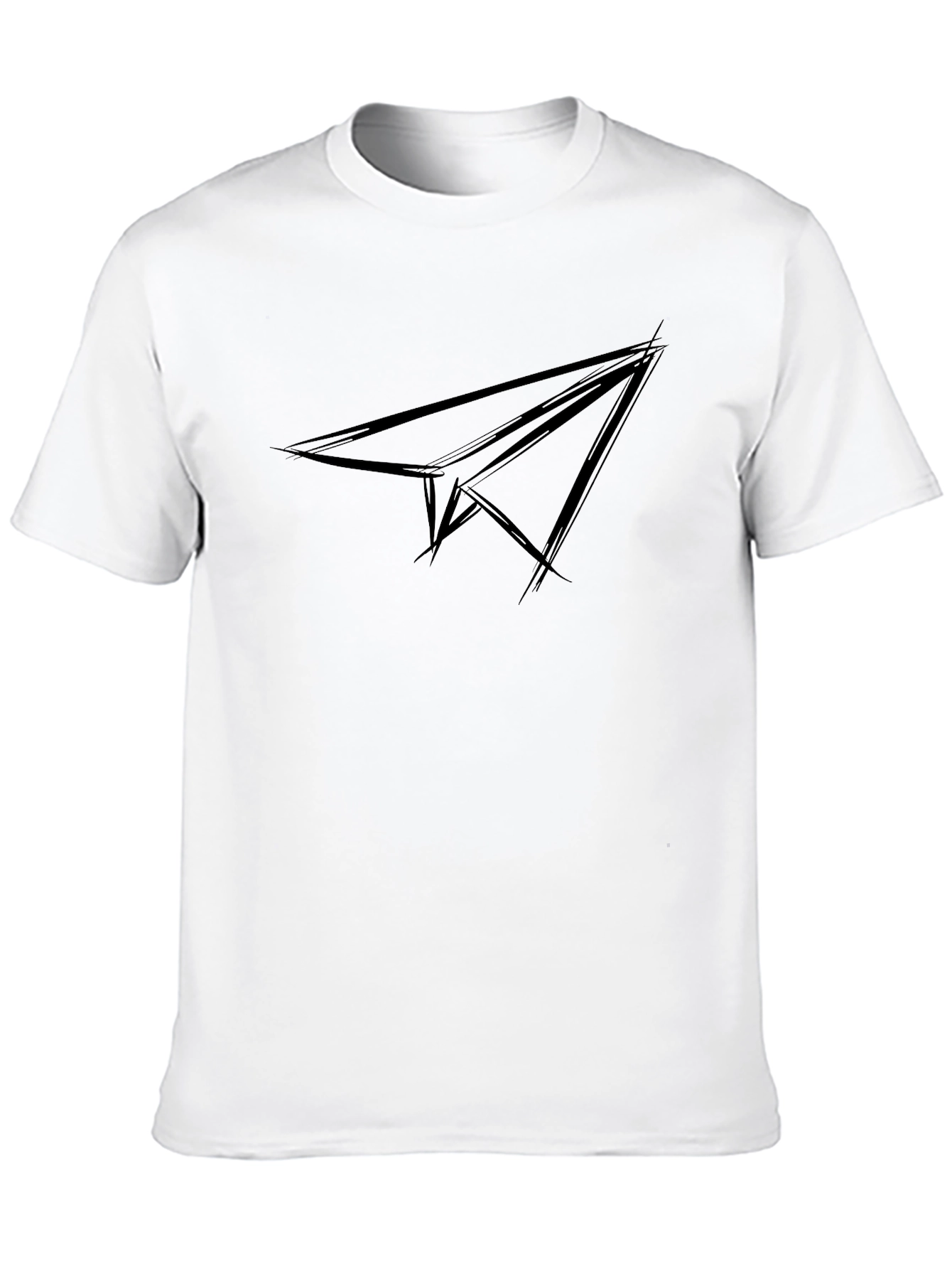 Black Paper Airplane Graphic Tee - Black view 10