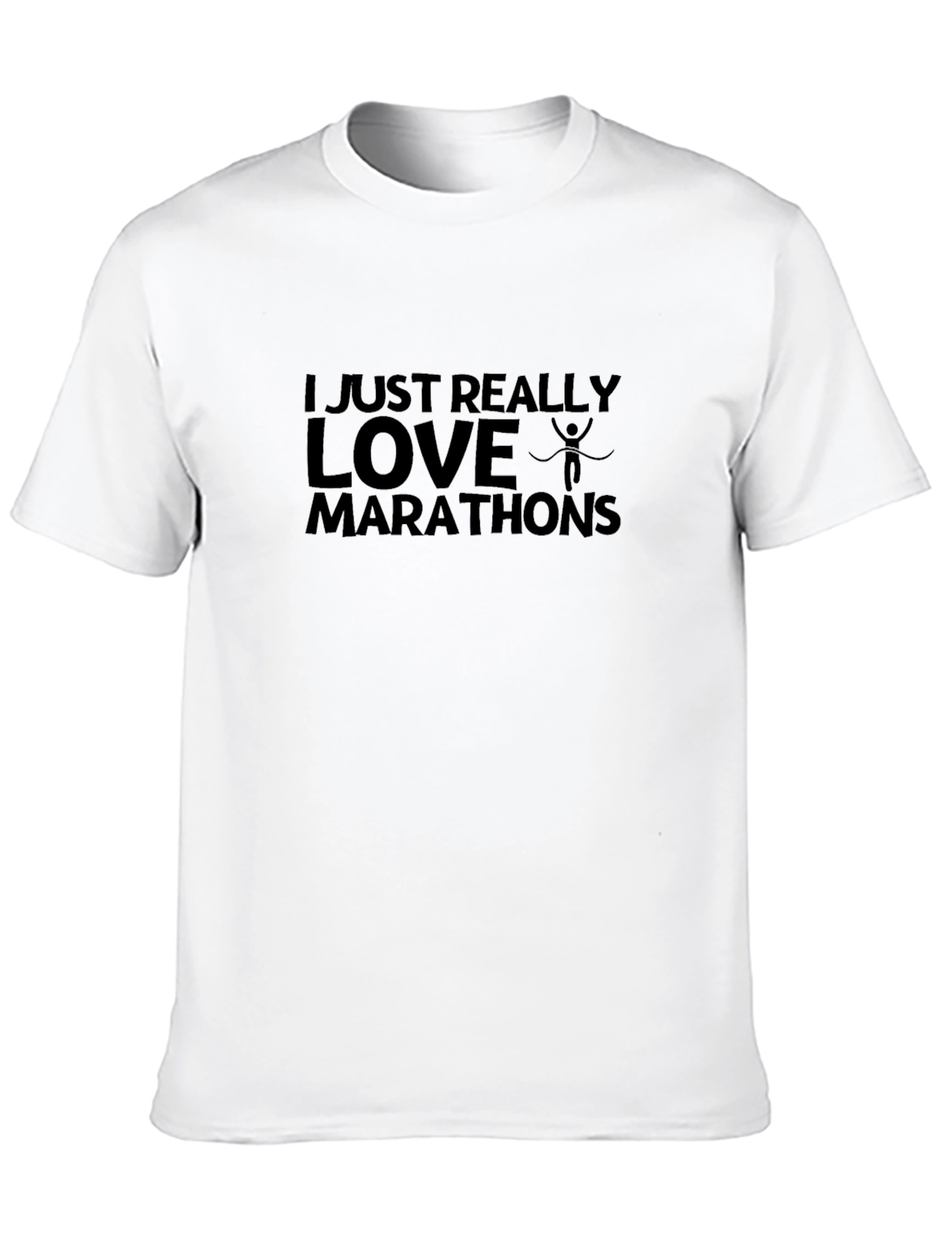 Black I Love Marathons Black Graphic Tee view 10