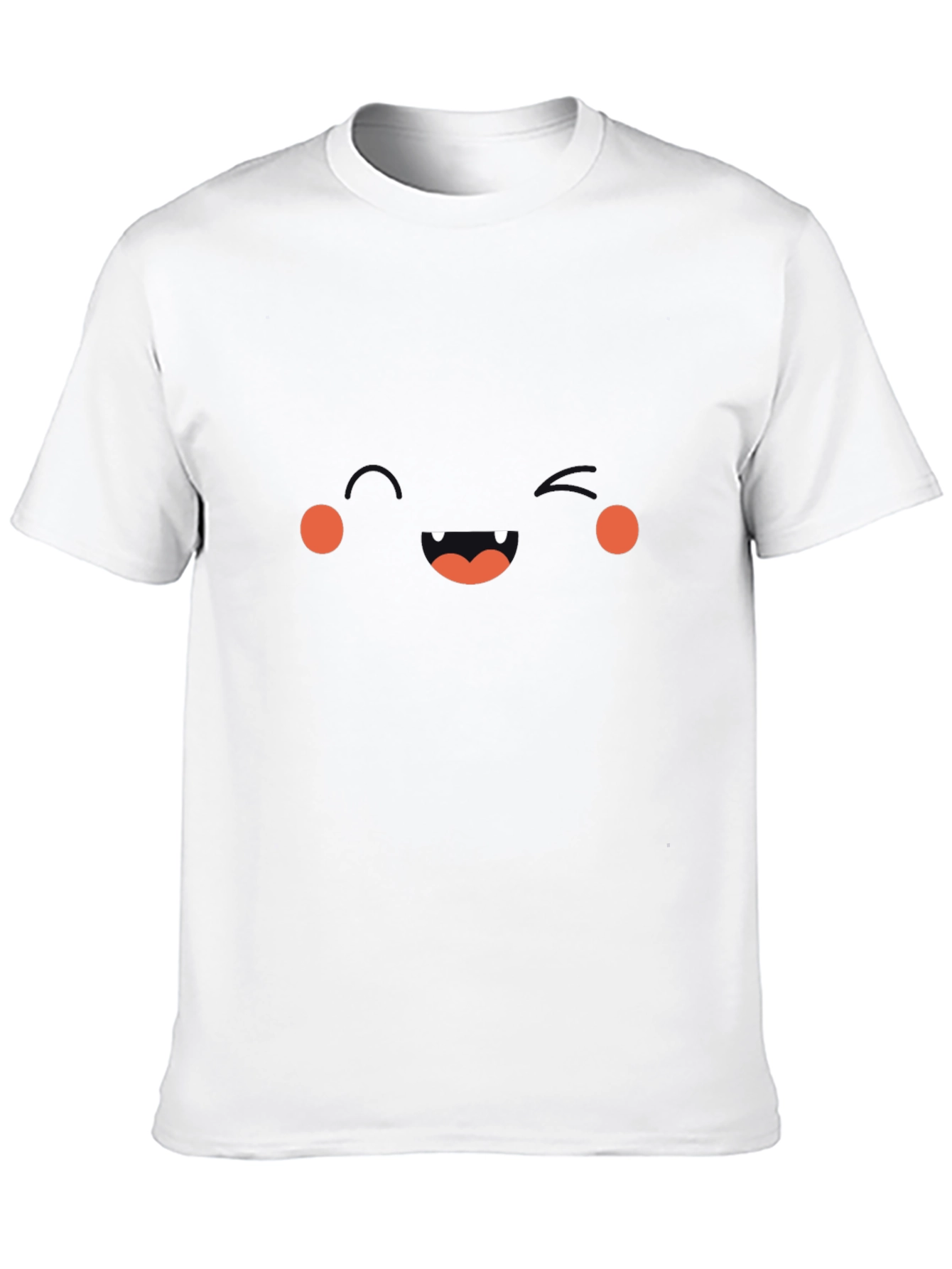 Black Funny Face Graphic Tee - Black Cotton T-Shirt view 10