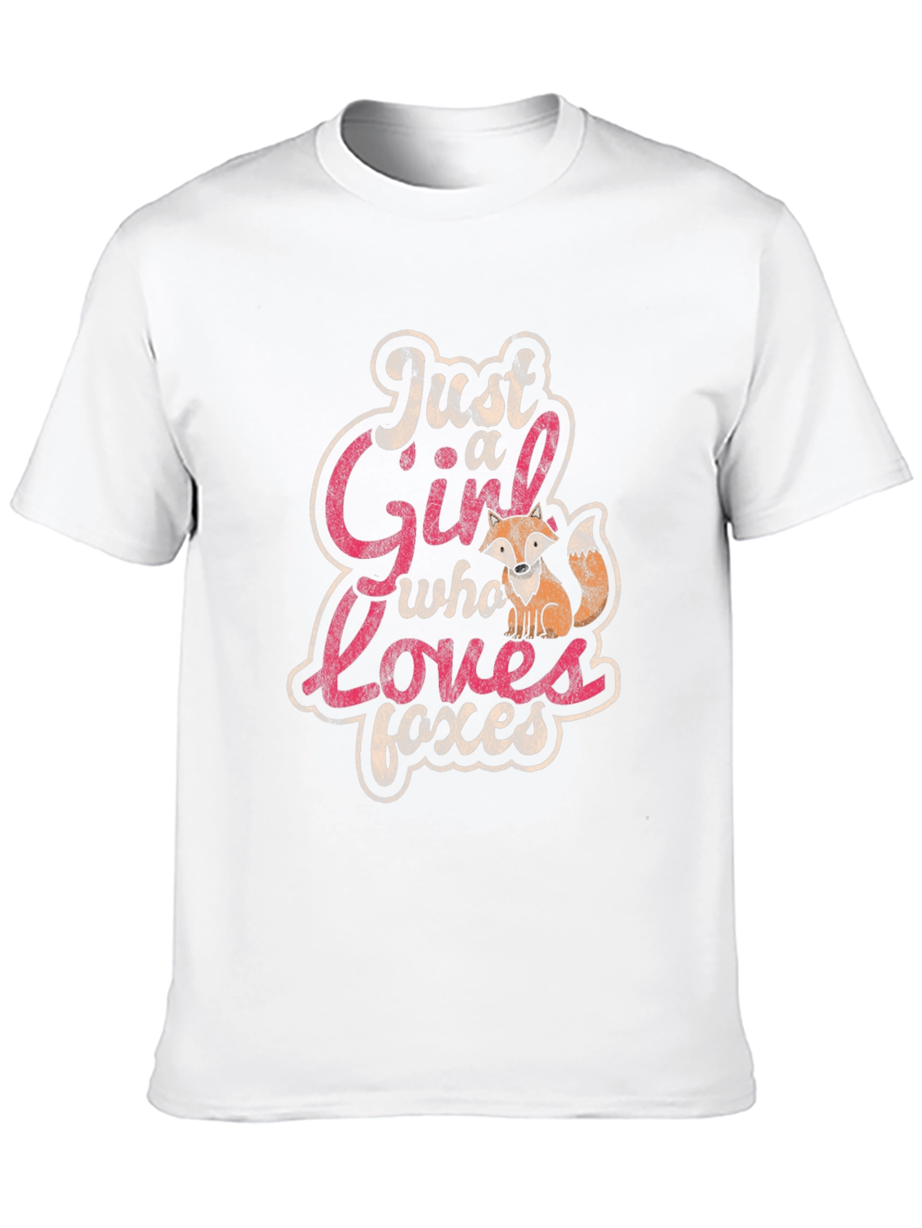 Black Just a Girl Who Loves Foxes T-Shirt view 10