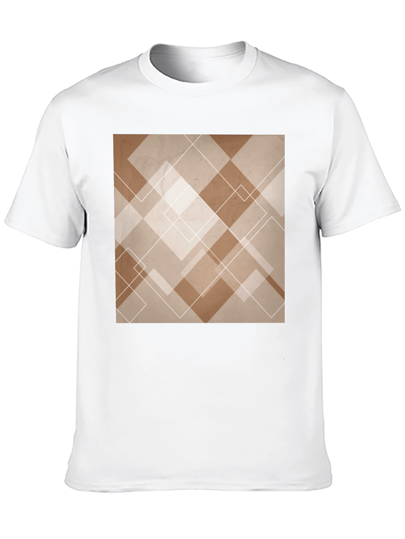 Black Abstract Geometric Pattern Black T-Shirt view 10