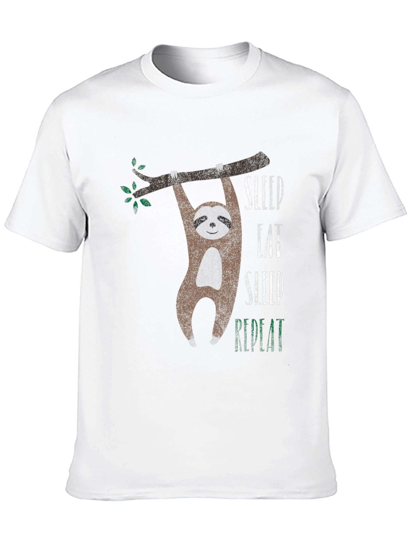 Black Sleep Eat Sloth T-Shirt view 10