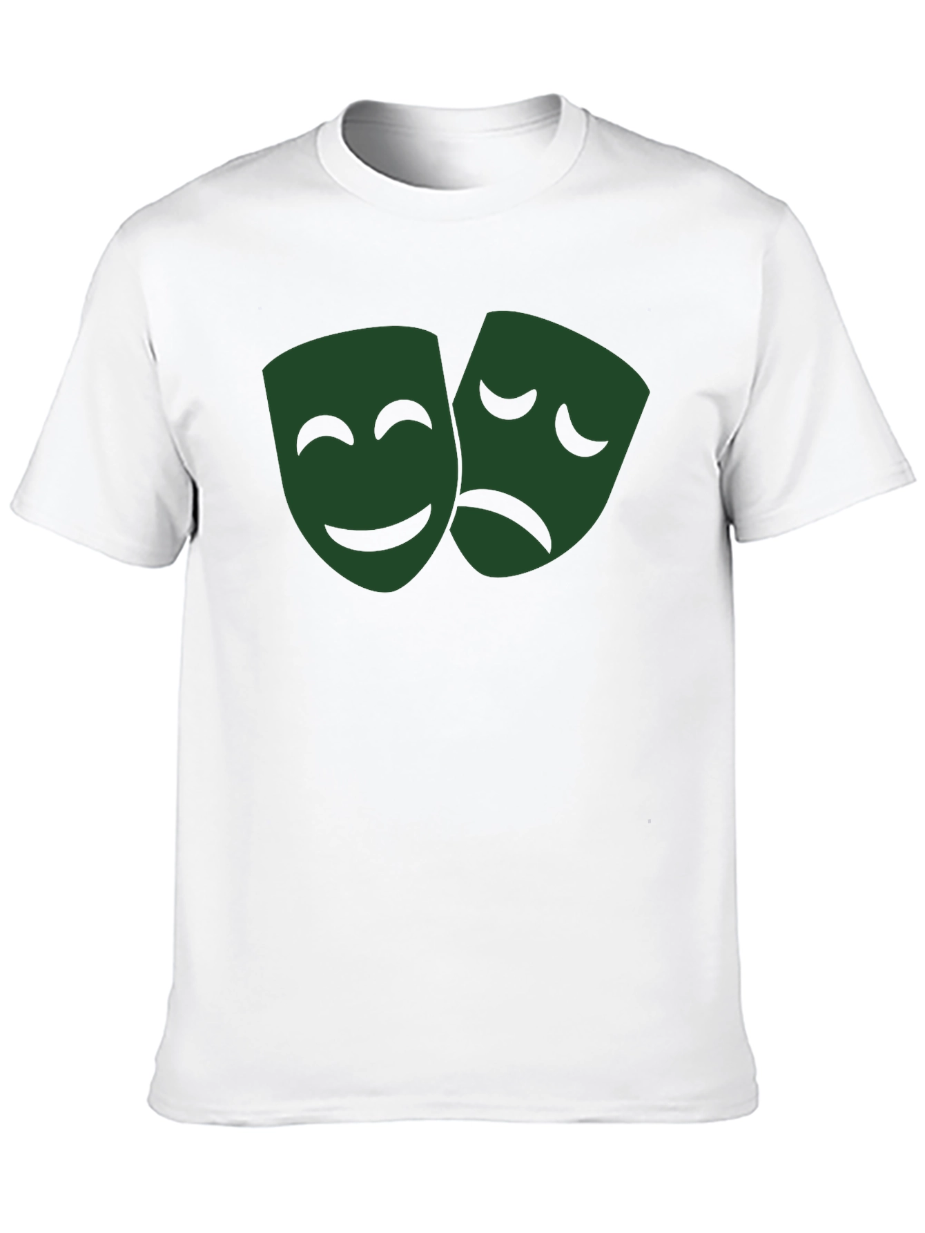 Black Drama Mask Graphic Tee - Black Cotton Blend view 10