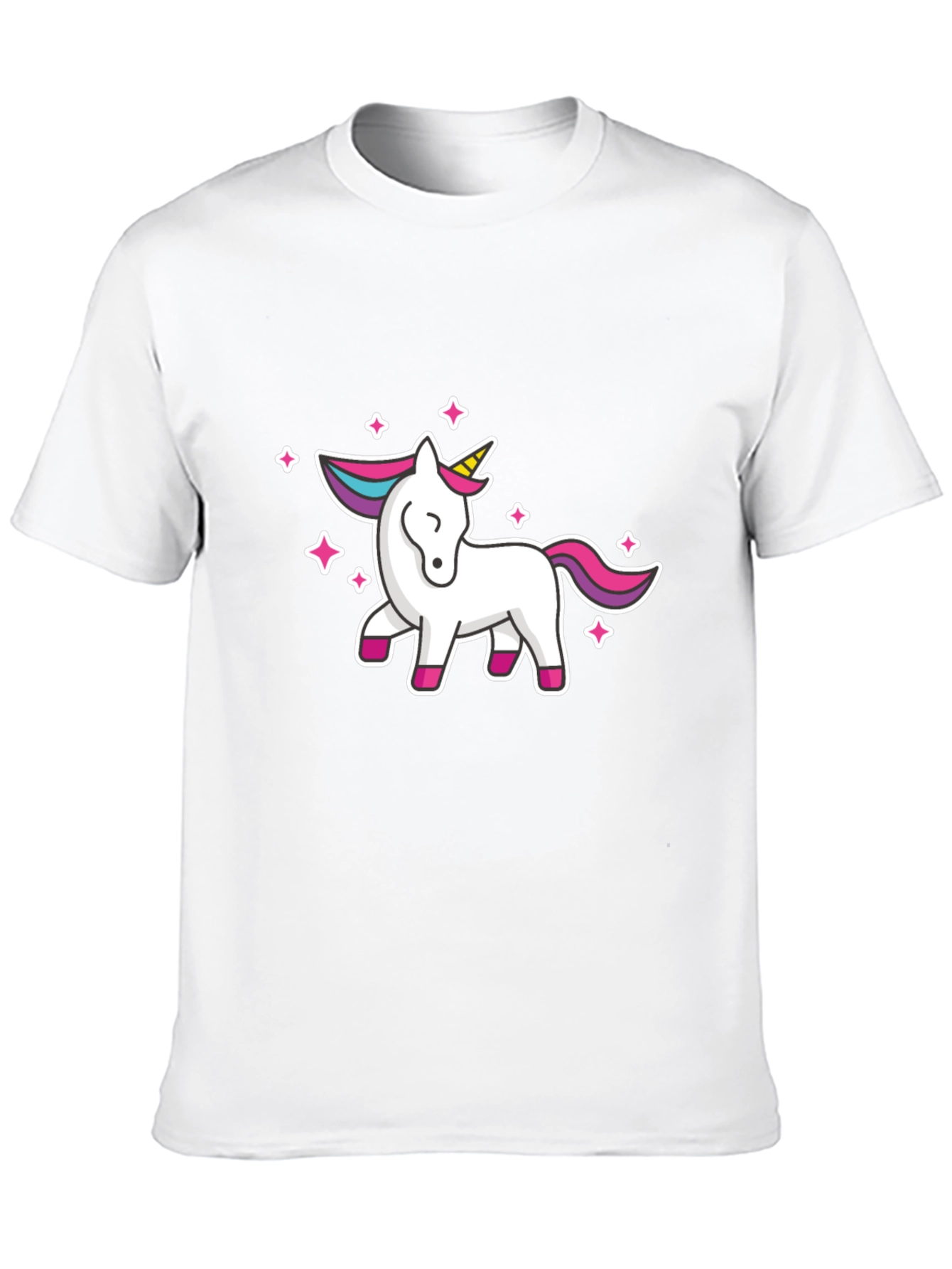 Black Unicorn Graphic Tee - Black Cotton Casual Shirt view 10