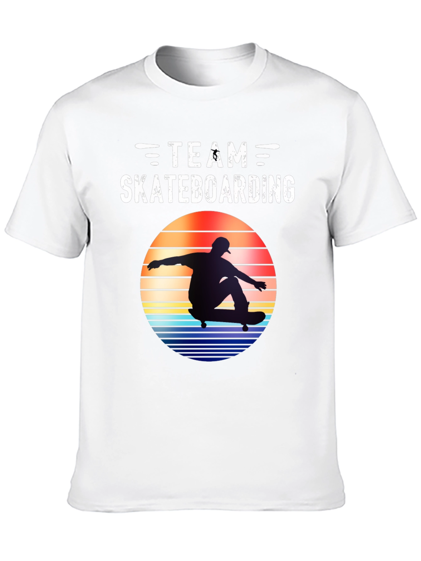 Black Team Skateboarding Graphic Tee - Retro Style view 10