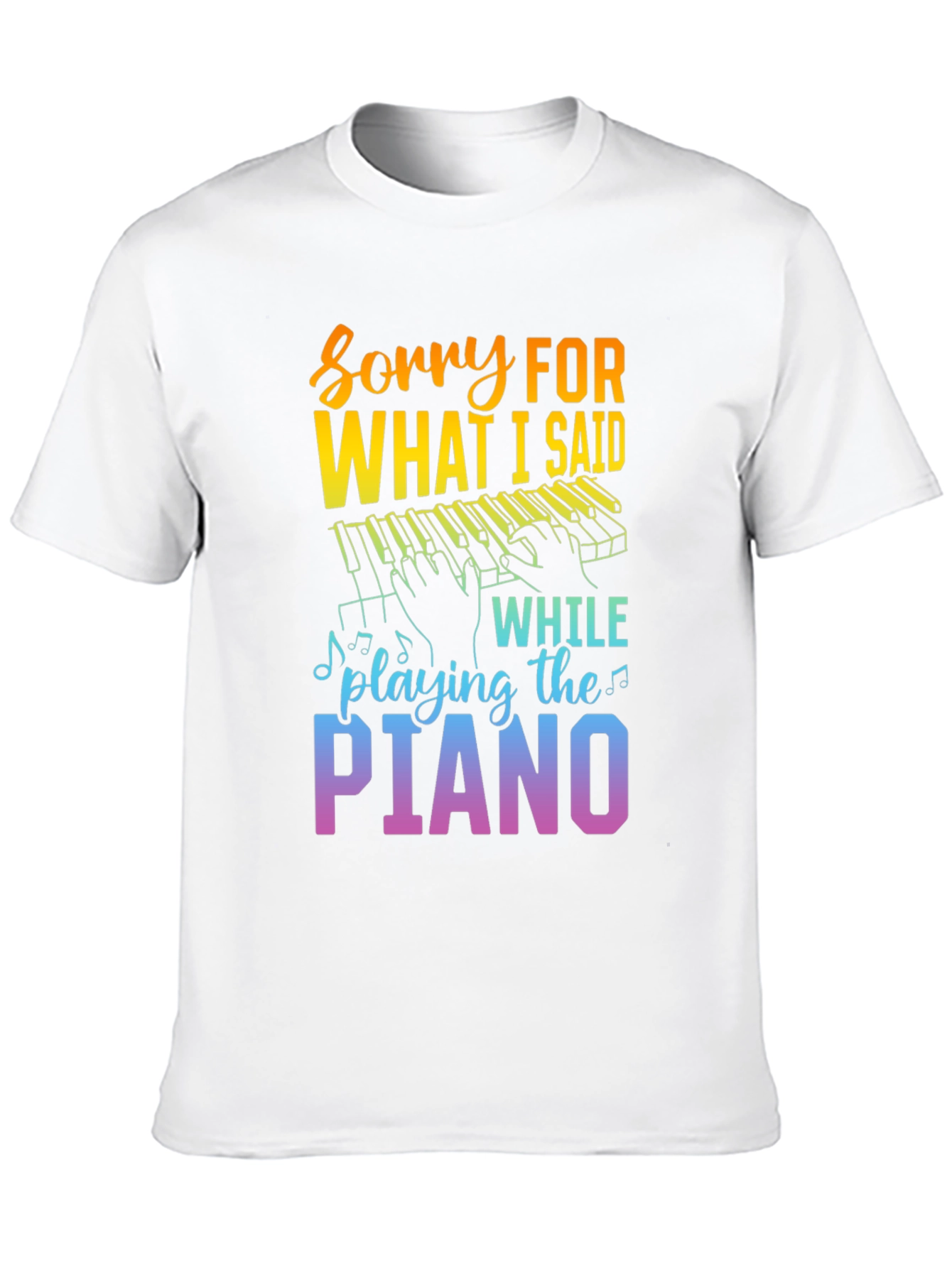 Black Sorry For What I Said Piano Player Graphic Tee view 10