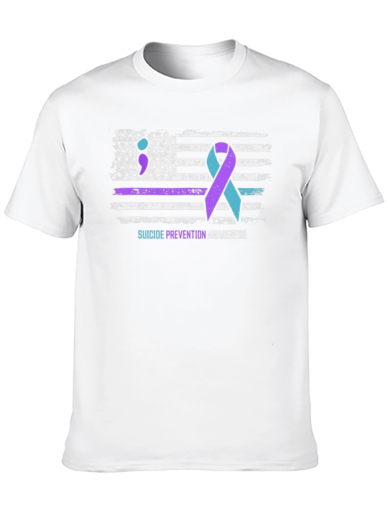 Black Suicide Prevention Awareness T-Shirt view 10