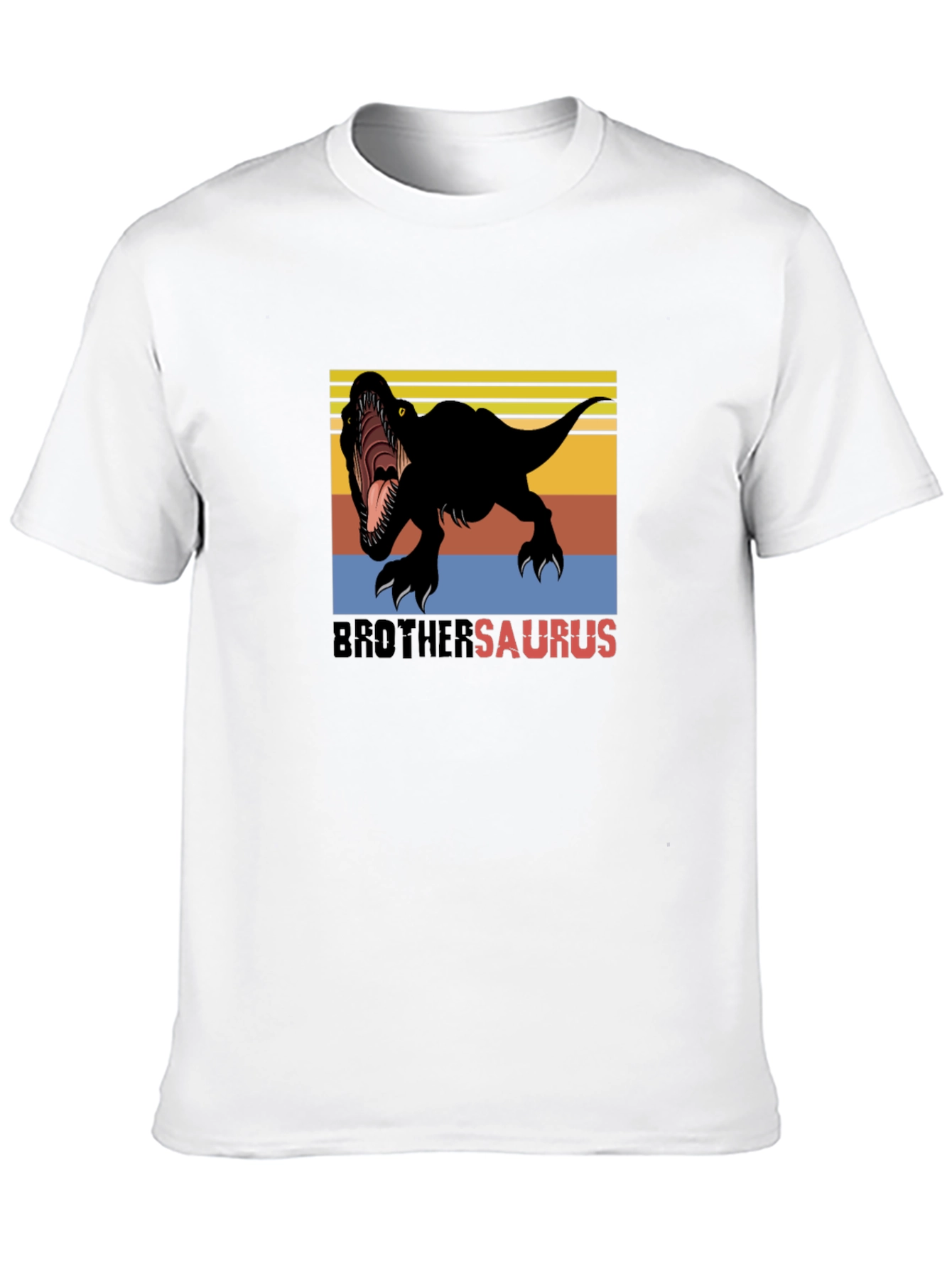 Black BrotherSaurus Dinosaur T-Shirt - Black view 10