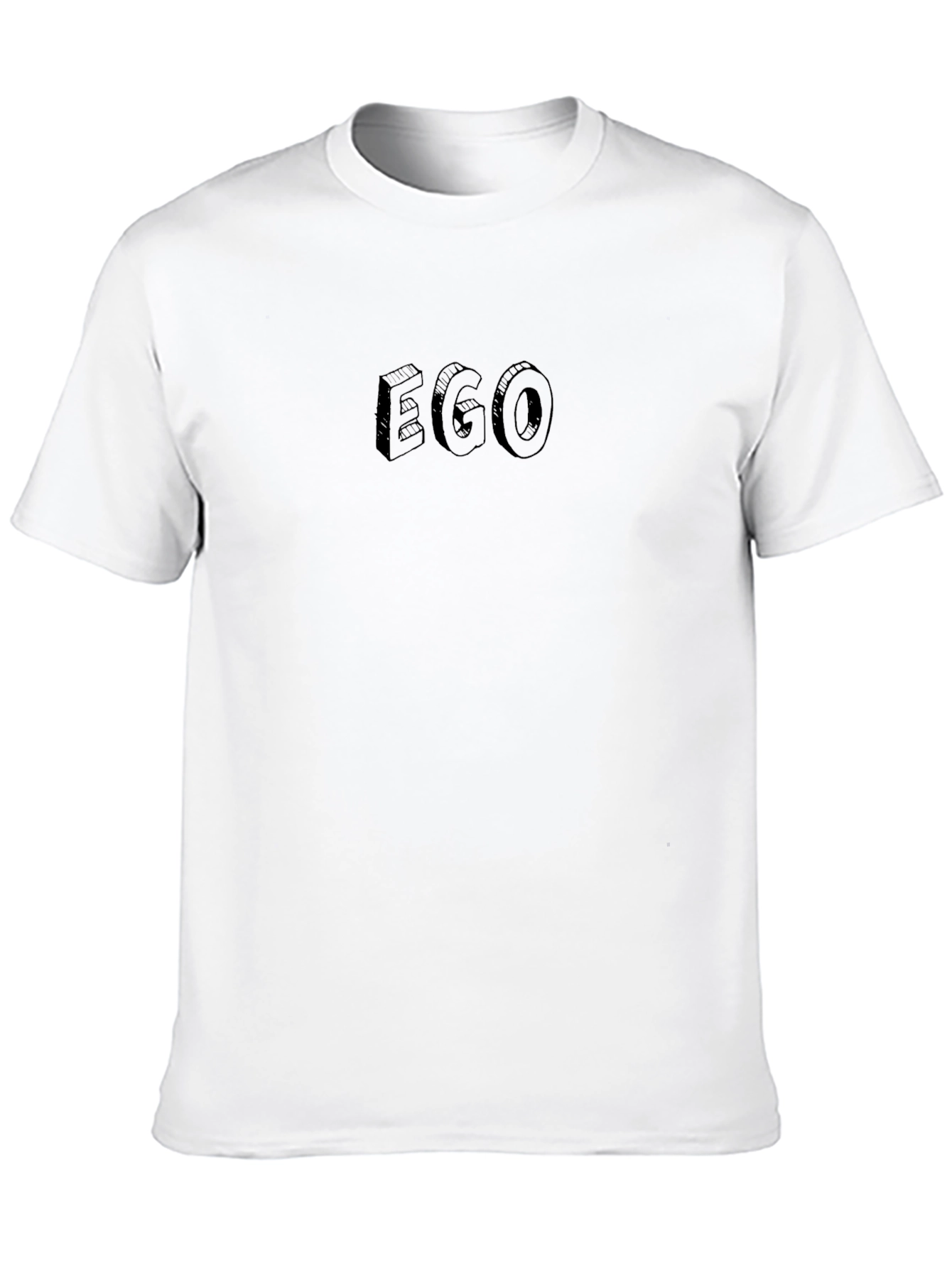 Black EGO Graphic Tee - Modern Streetwear T-Shirt view 10