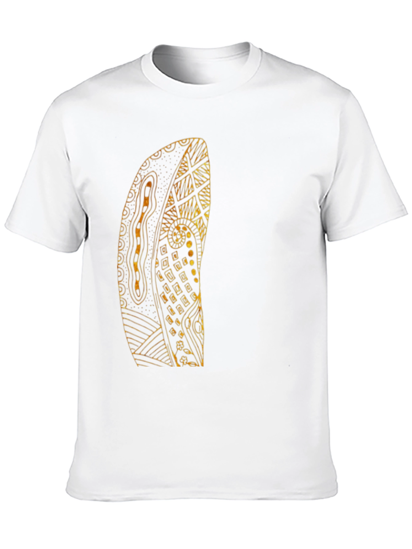 Black Abstract Art Graphic Print Crew Neck T-Shirt view 10