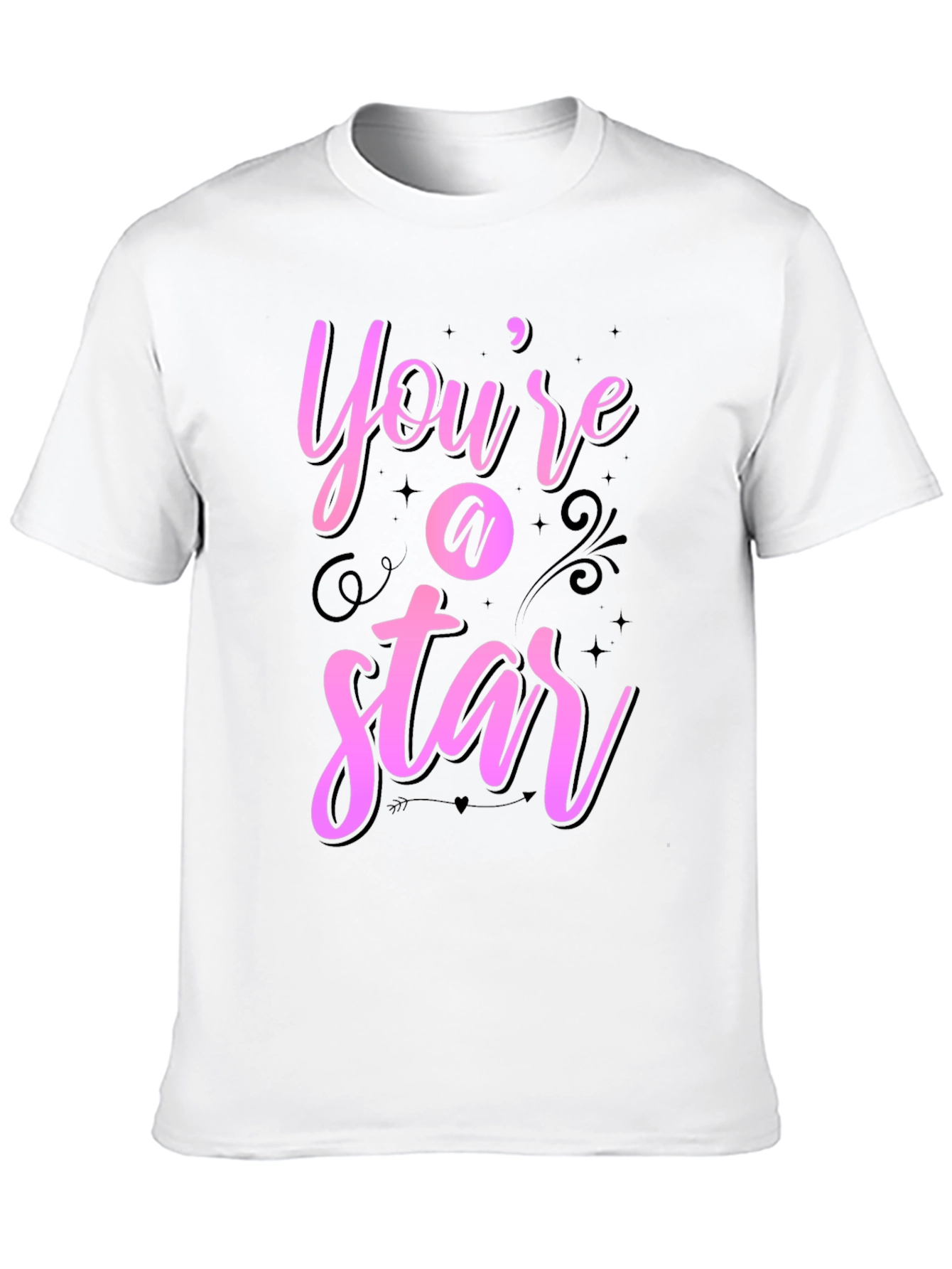 Black You're A Star Graphic Tee - Black Casual Shirt view 10