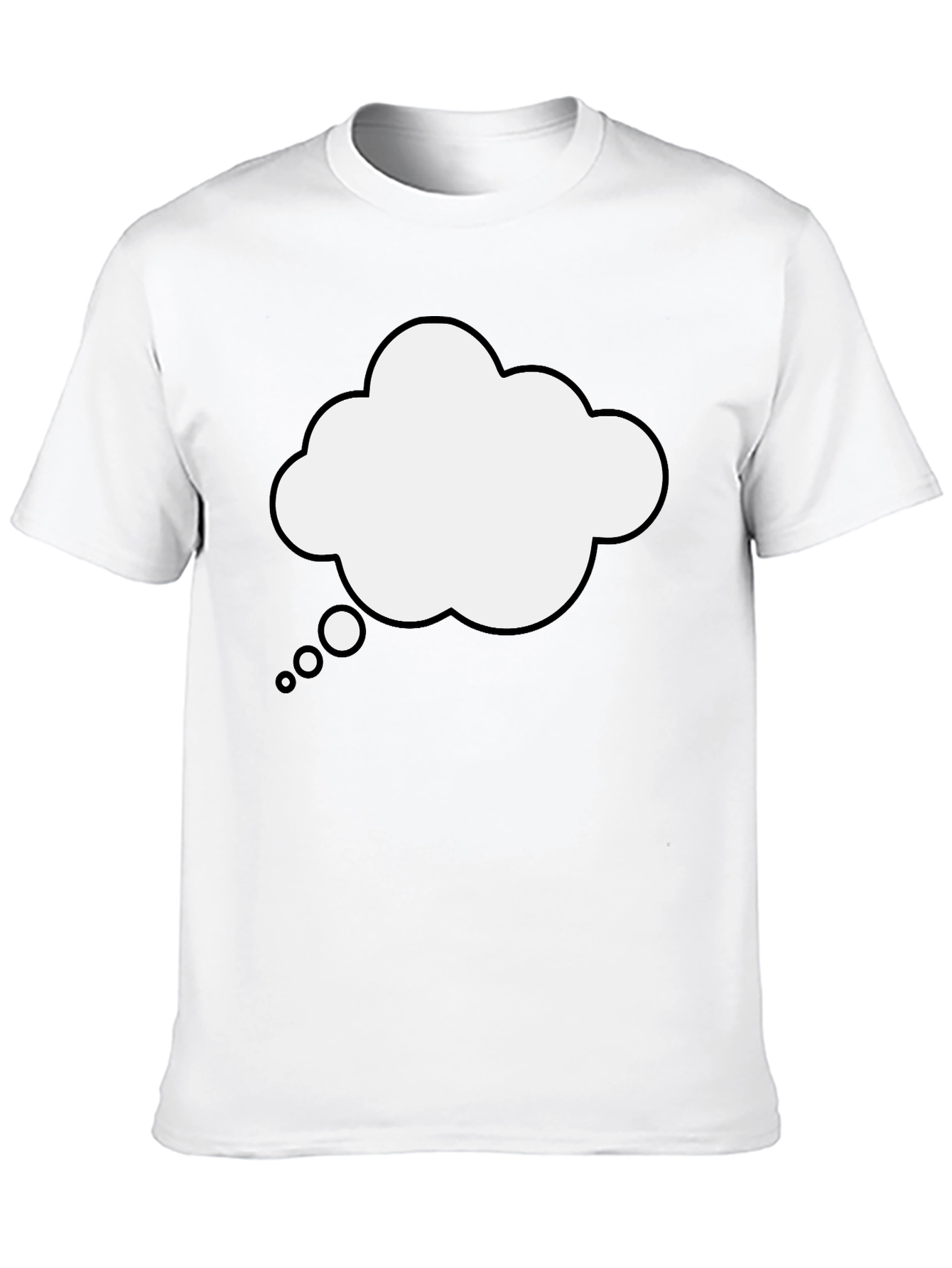 Black Thinking Cloud Black T-Shirt view 10
