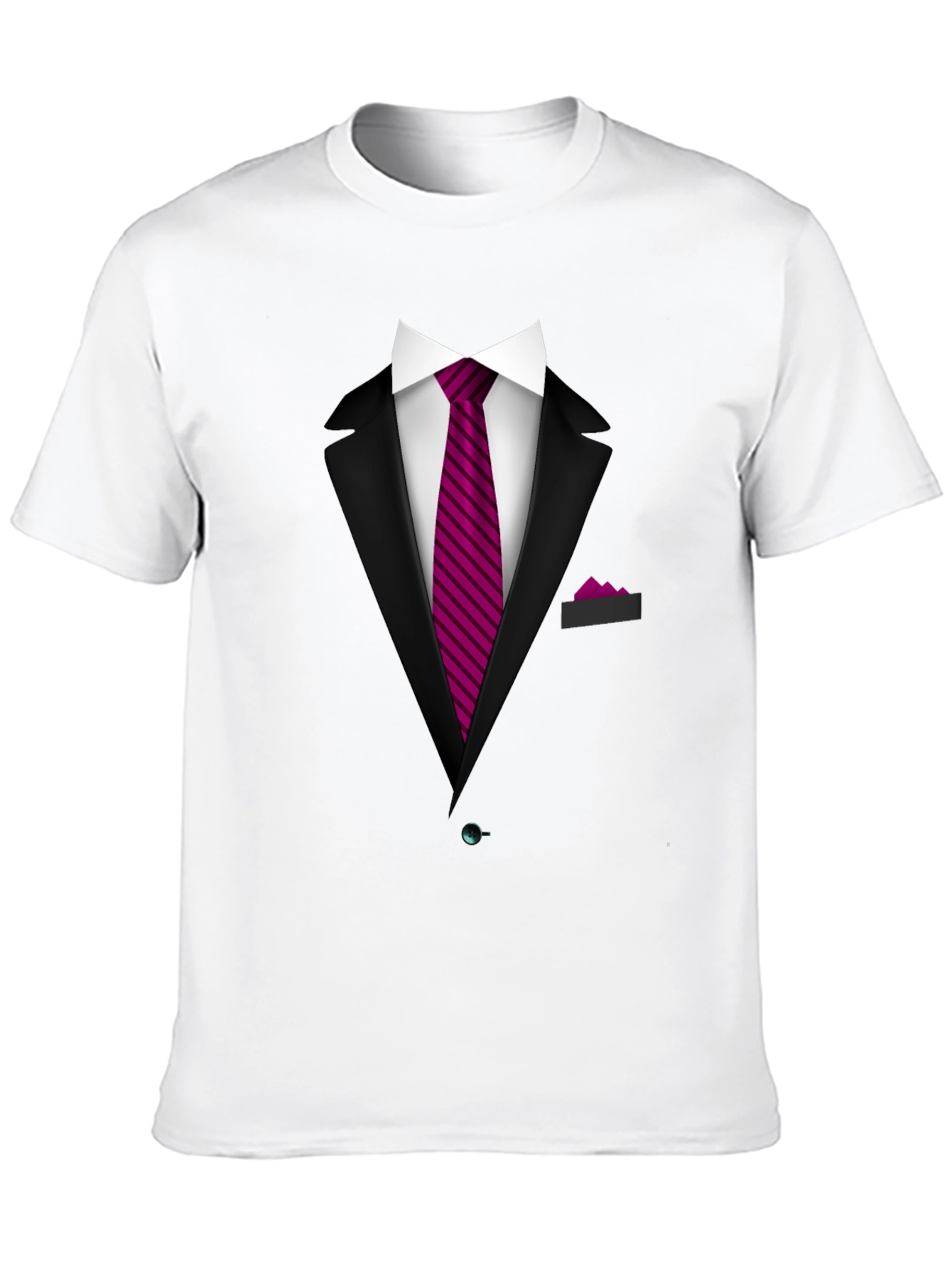 Black Suit & Tie Graphic Tee - Novelty T-Shirt view 10