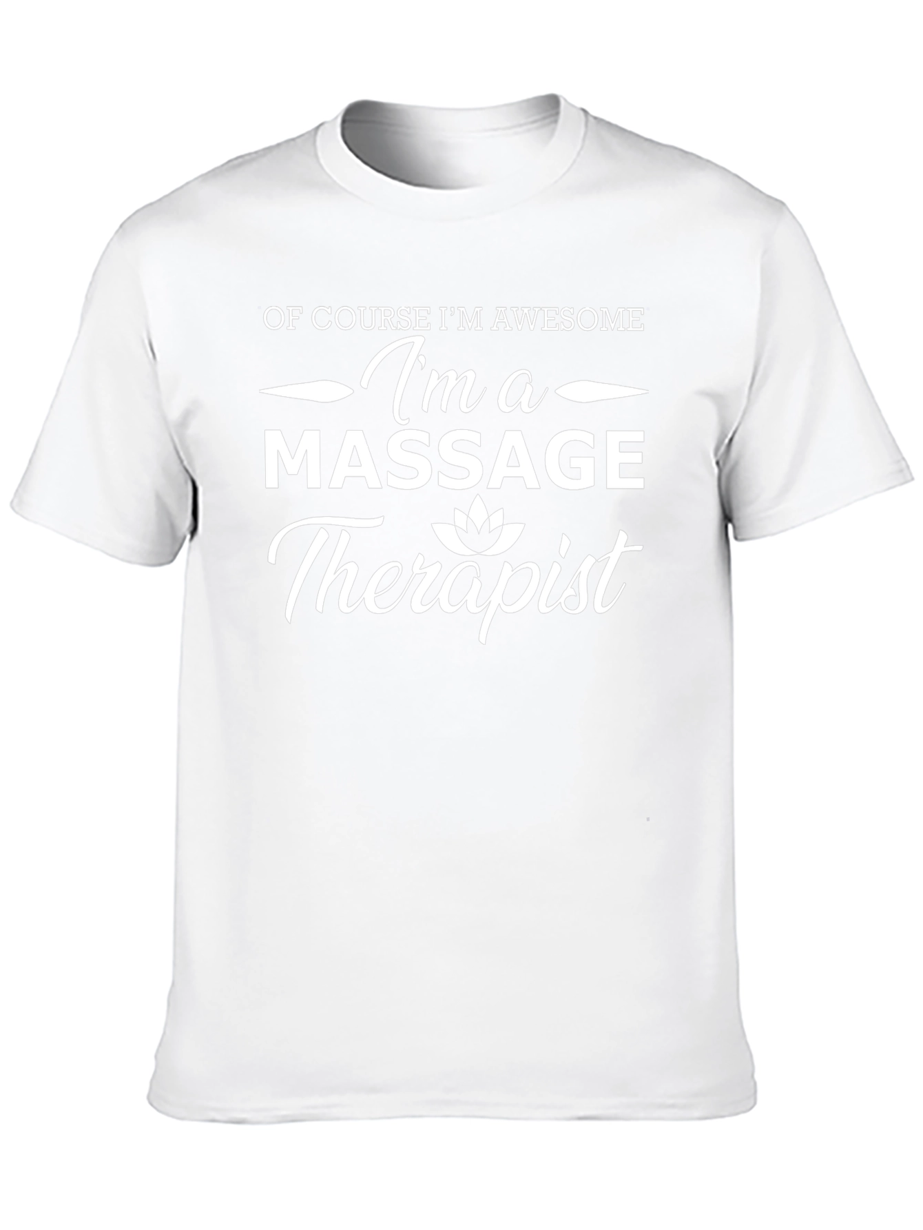 Black Awesome Massage Therapist T-Shirt - Comfortable Cotton Tee view 10