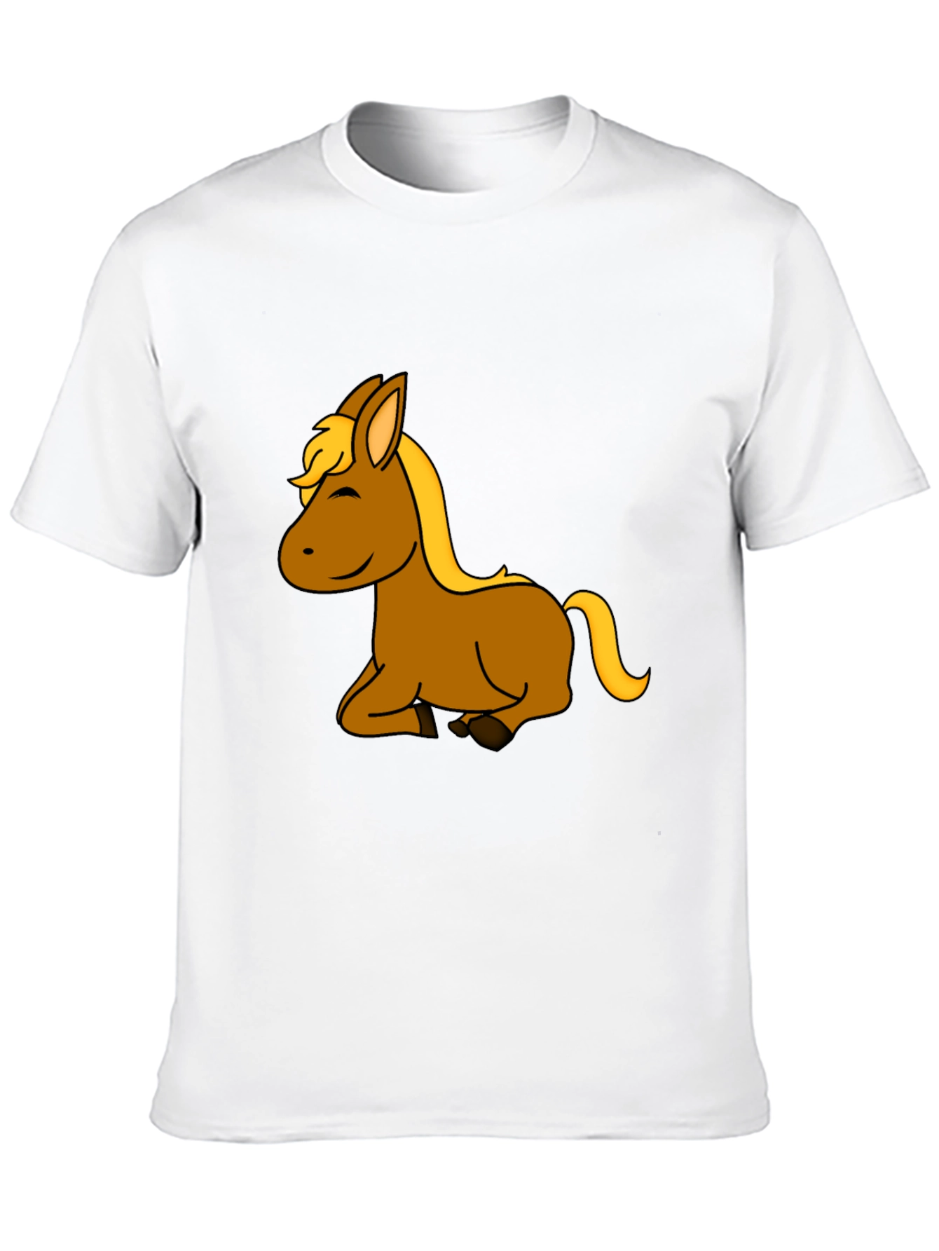 Black Cartoon Horse Graphic T-Shirt view 10