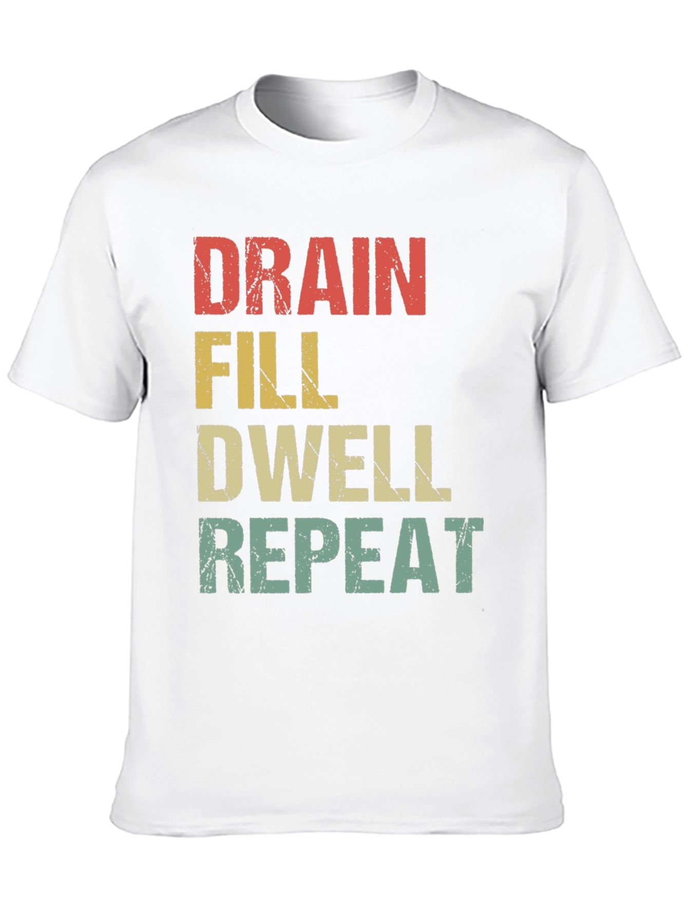 Black Drain, Fill, Dwell, Repeat Graphic T-Shirt view 10
