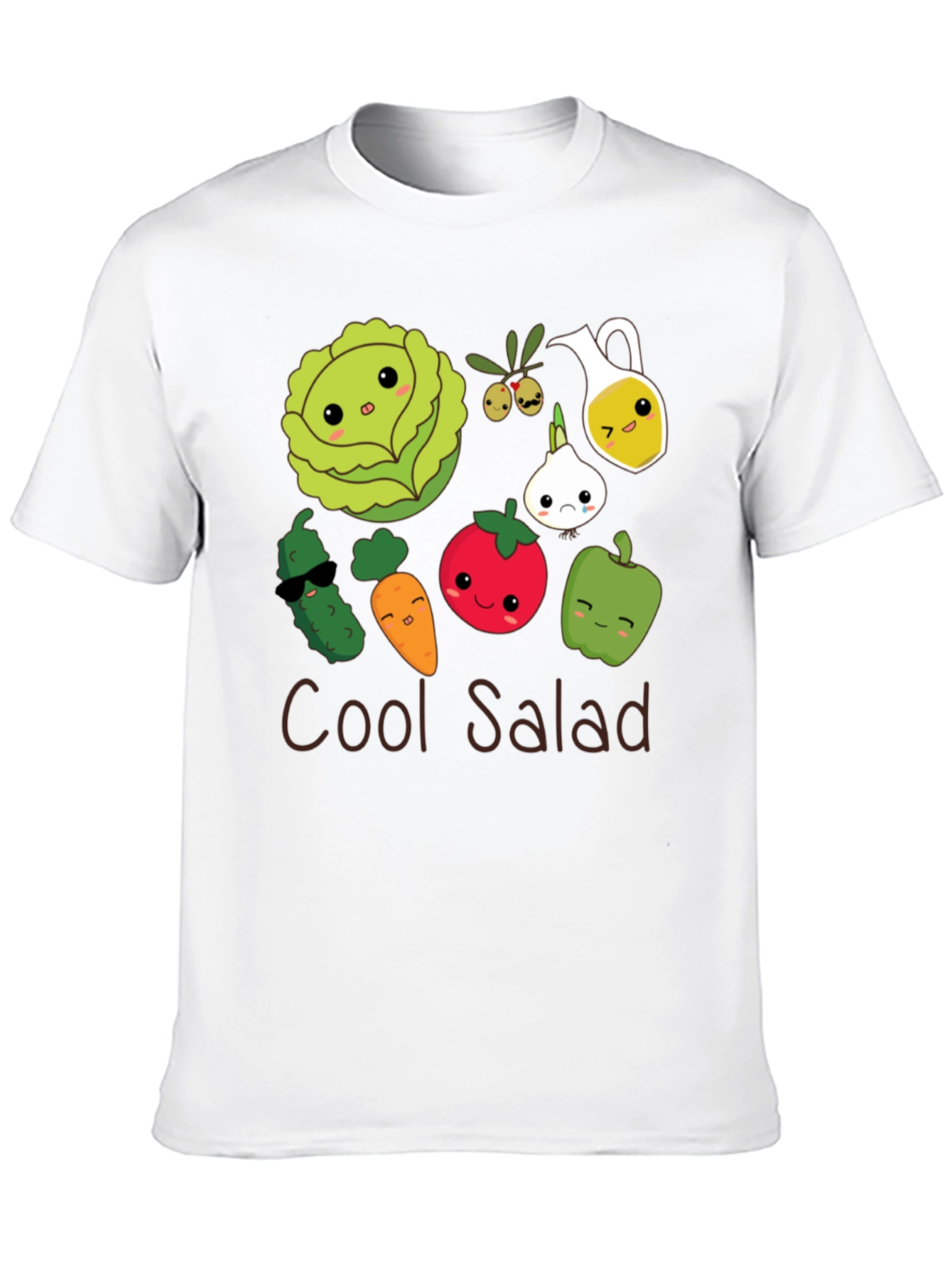 Cool Salad Graphic Tee - Unisex Black T-Shirt - 10