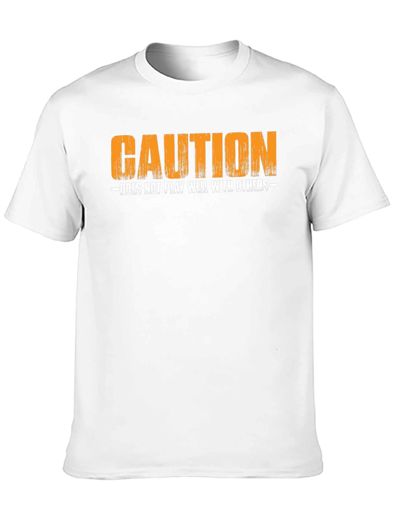 Black Caution: Does Not Play Well With Others T-Shirt view 10