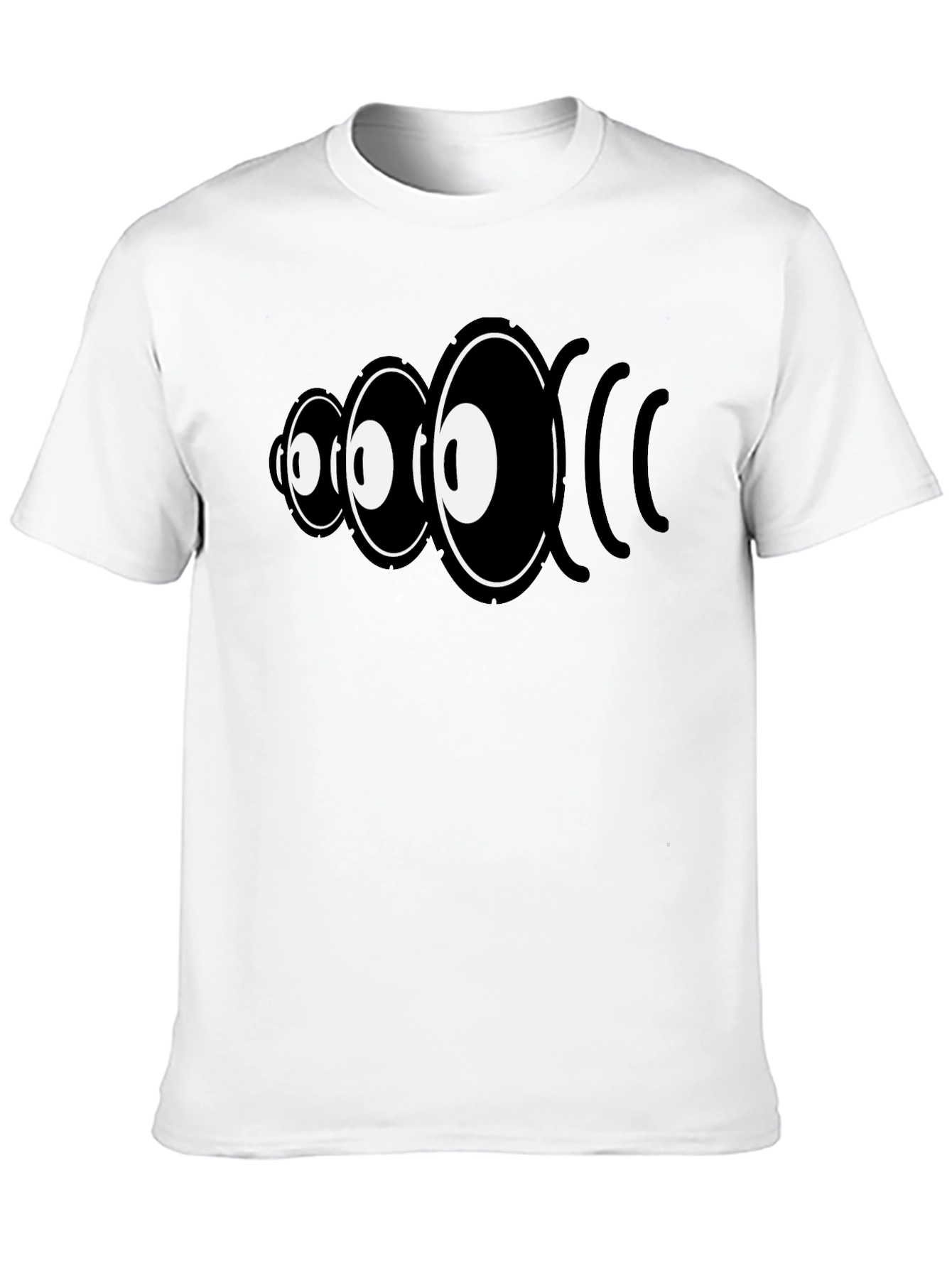 Black Eye Sound Wave Graphic Tee - Black Cotton Shirt view 10