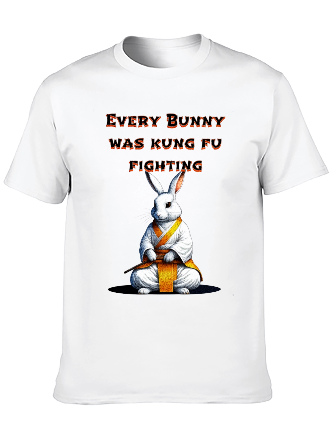 Black Kung Fu Bunny T-Shirt - Every Bunny Was Kung Fu Fighting view 10